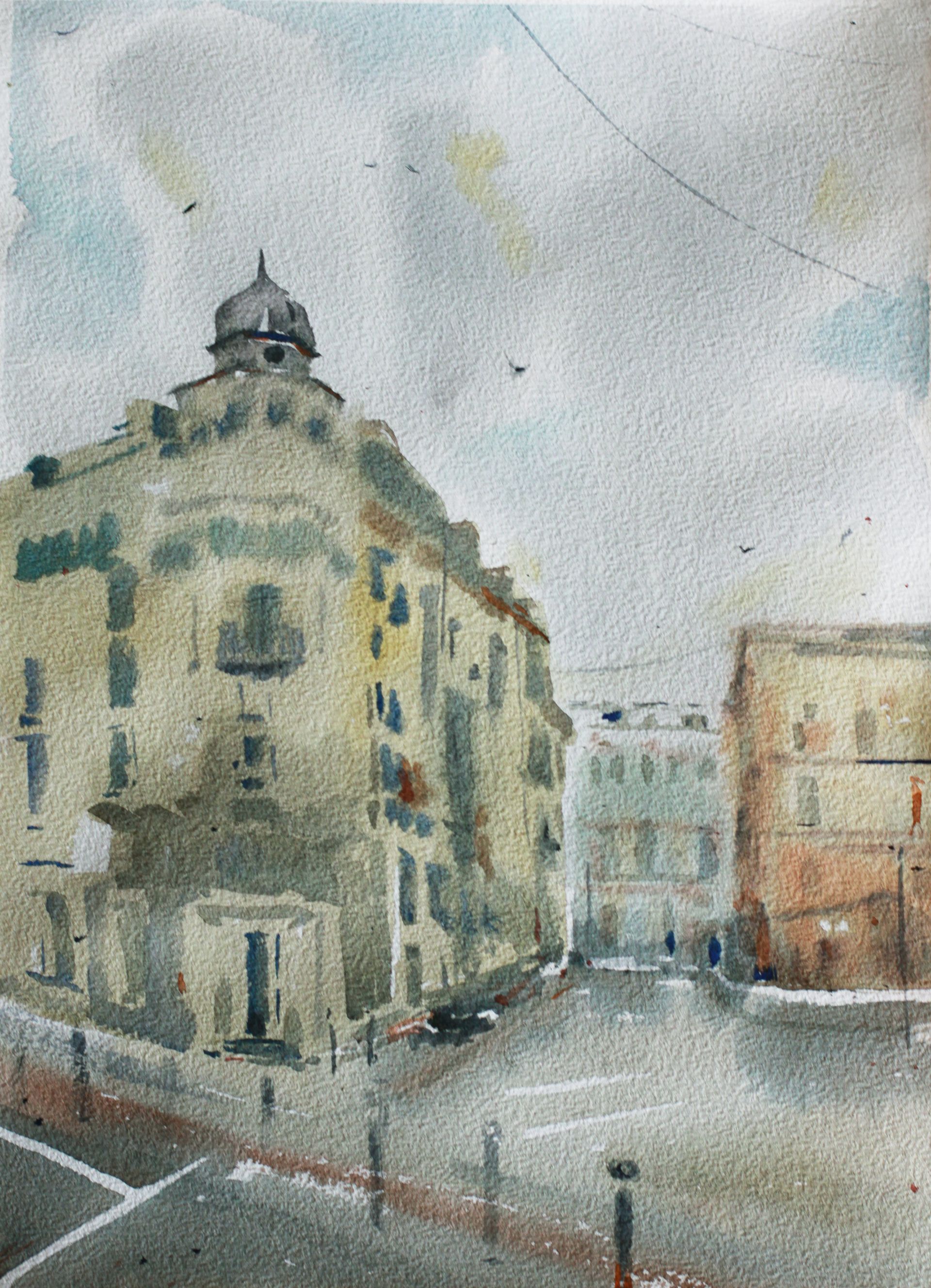 Дарья Парий (Авторская графика - 
                  28.5 x 39 см) Доходный дом Перетца