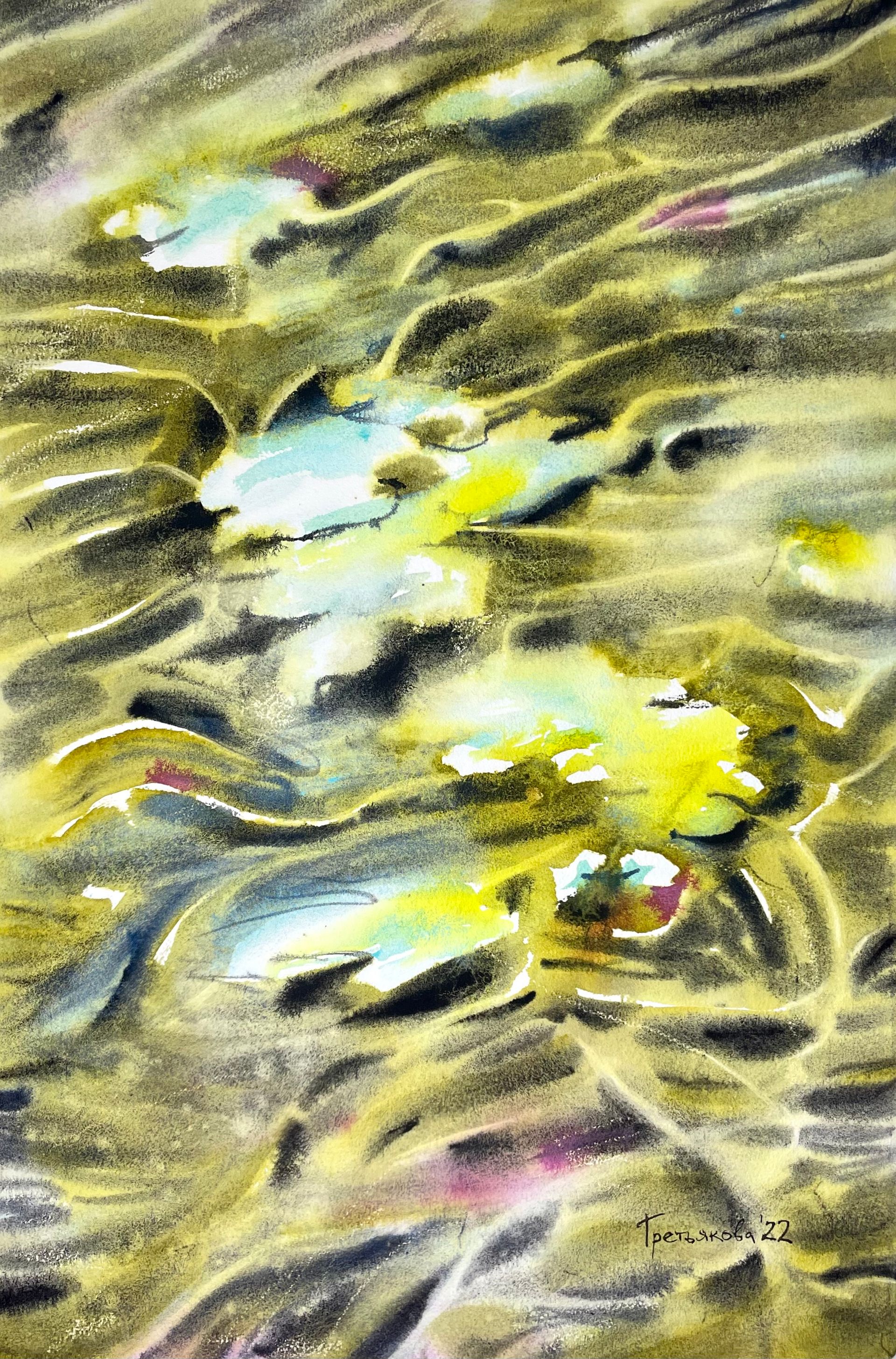 Юлия Третьякова (Авторская графика - 
                  38 x 57 см) Кувшинки