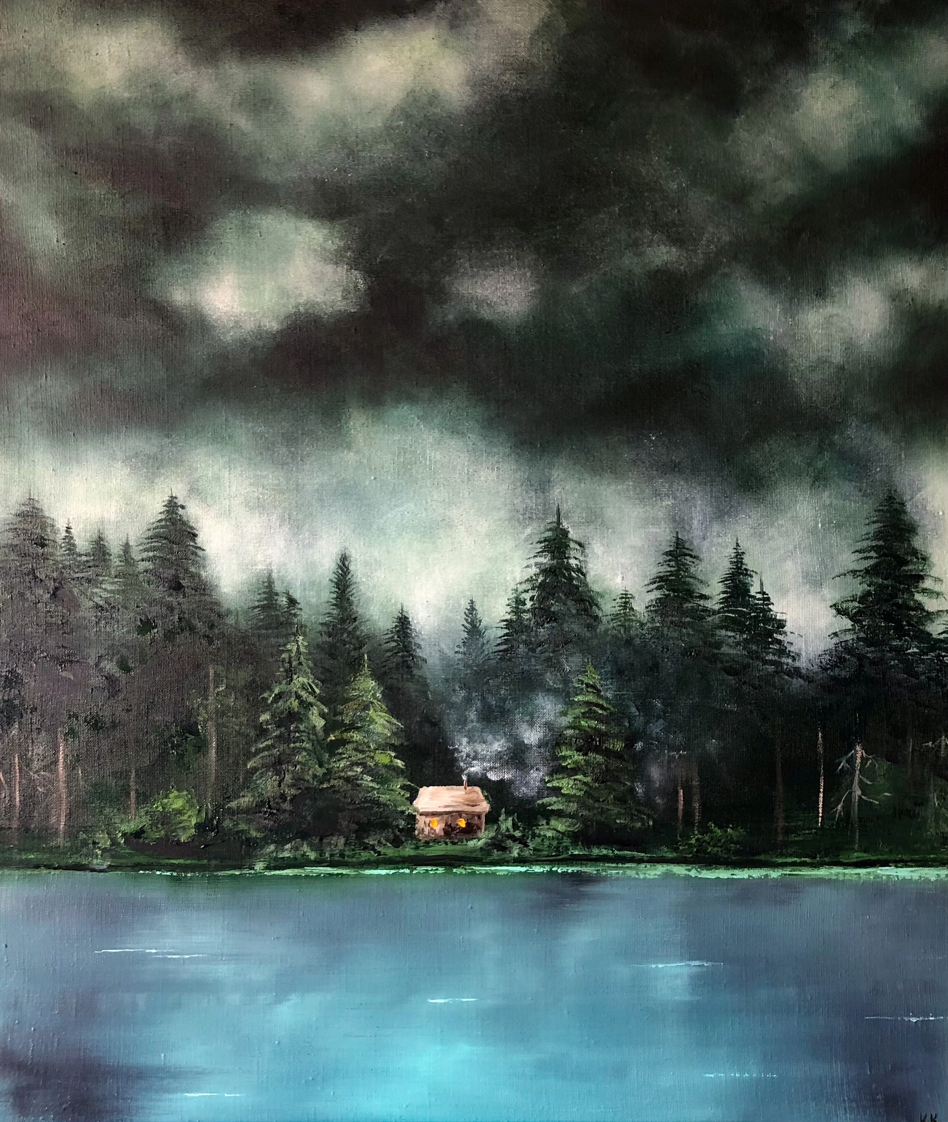 Ксения Константинова (Картина, живопись - 
                  60 x 70 см) Погрузиться в сейчас