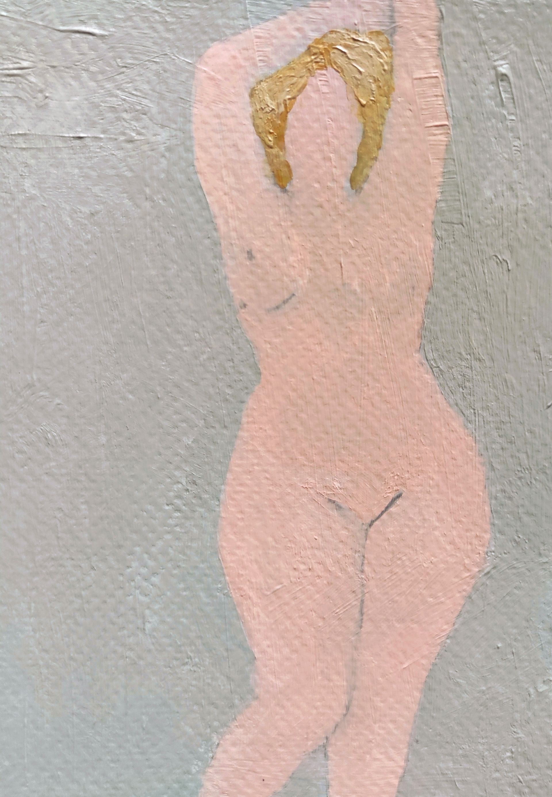 Дарья Петухова (Авторская графика - 
                  10.5 x 14.8 см) Натурщица. Розовая серия