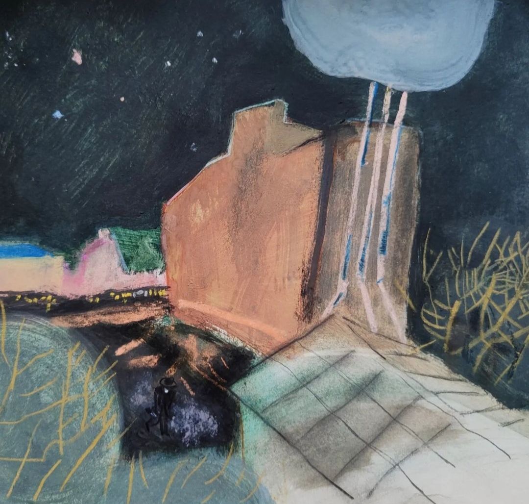 Варвара Голланд (Авторская графика - 
                  39 x 37.5 см) Вид на улицу Рубинштейна из окон Владимирского пассажа