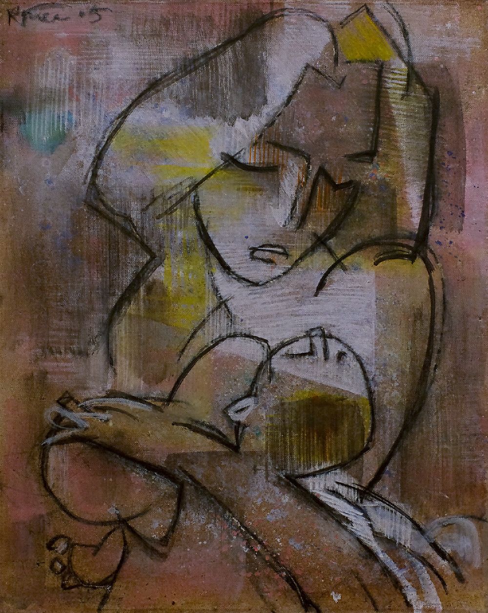 Рустам Тураев (Картина, живопись - 
                  45 x 57 см) Колыбельная