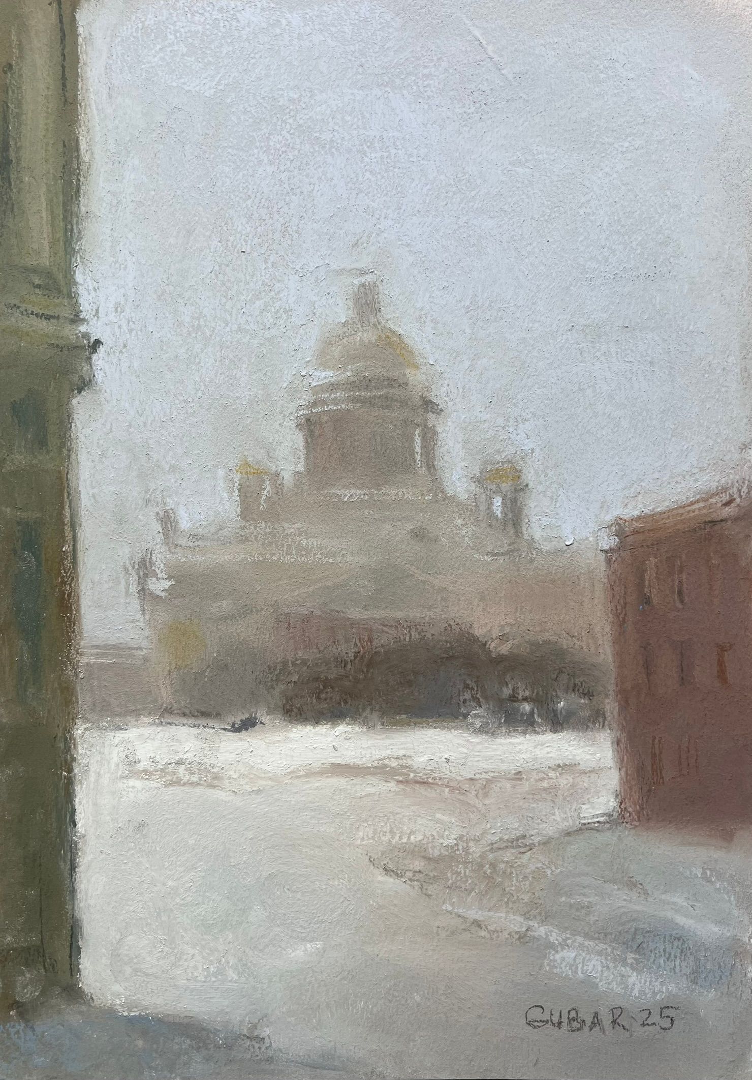 Алёна Губарь (Авторская графика - 
                  30 x 40 см) Исаакий