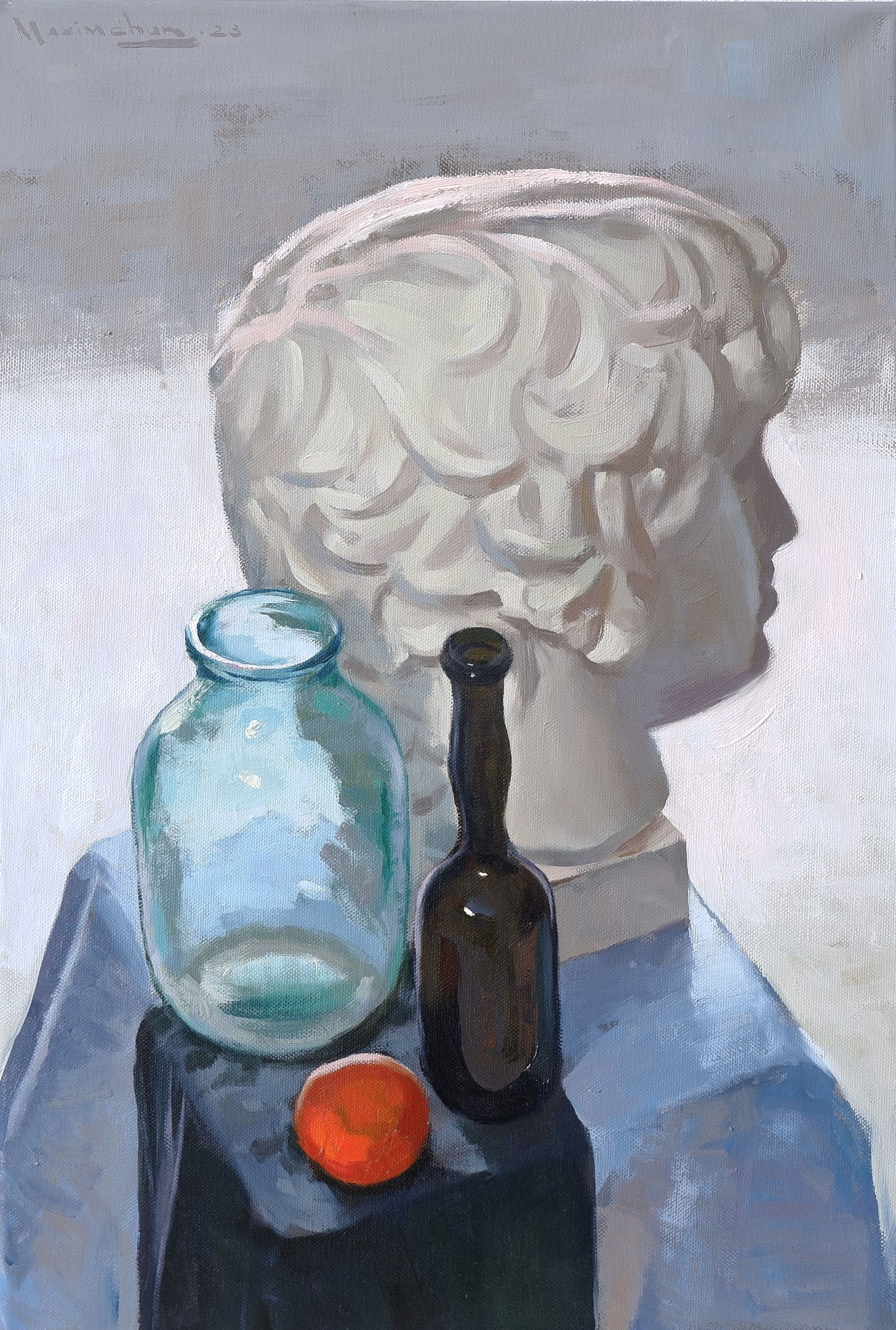 Никита Максимчук (Картина, живопись - 
                  38 x 56 см) Антиной и стекло