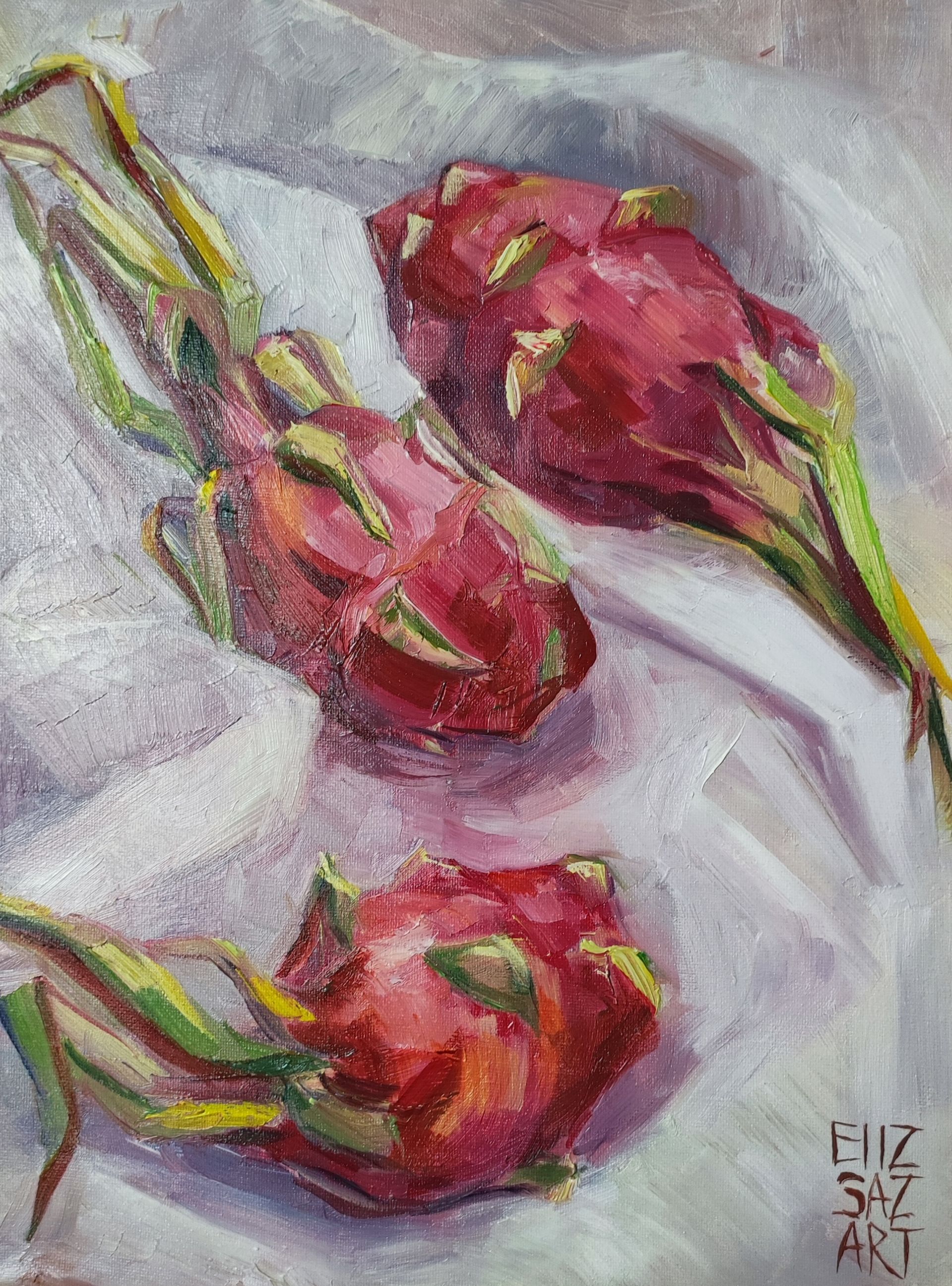 Елизавета Сазонова (Картина, живопись - 
                  30 x 40 см) Натюрморт с драконом фруктом