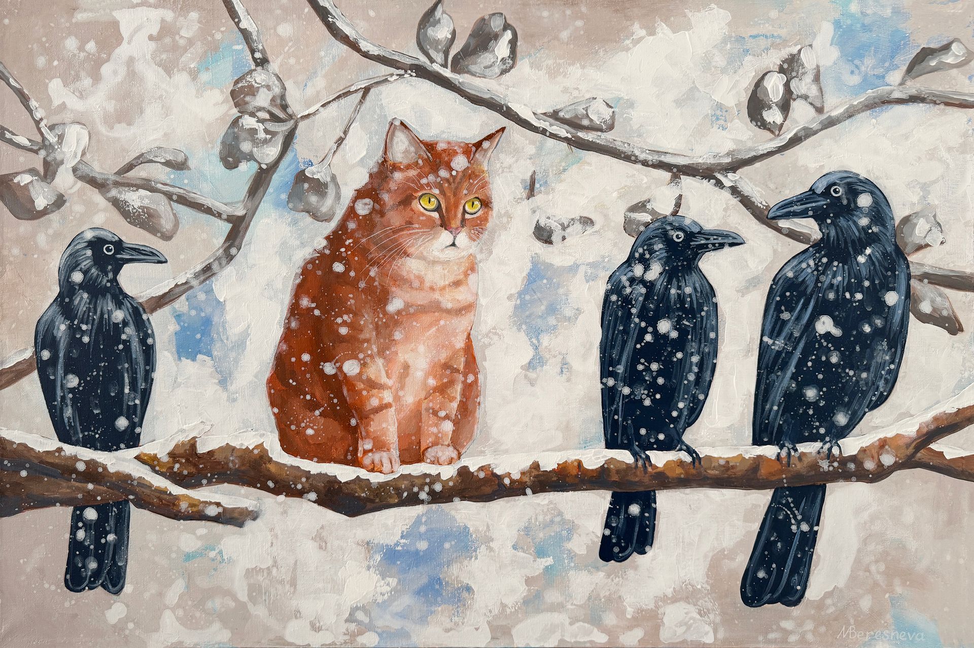 Марина Береснева (Картина, живопись - 
                  90 x 60 см) Поздняя весна