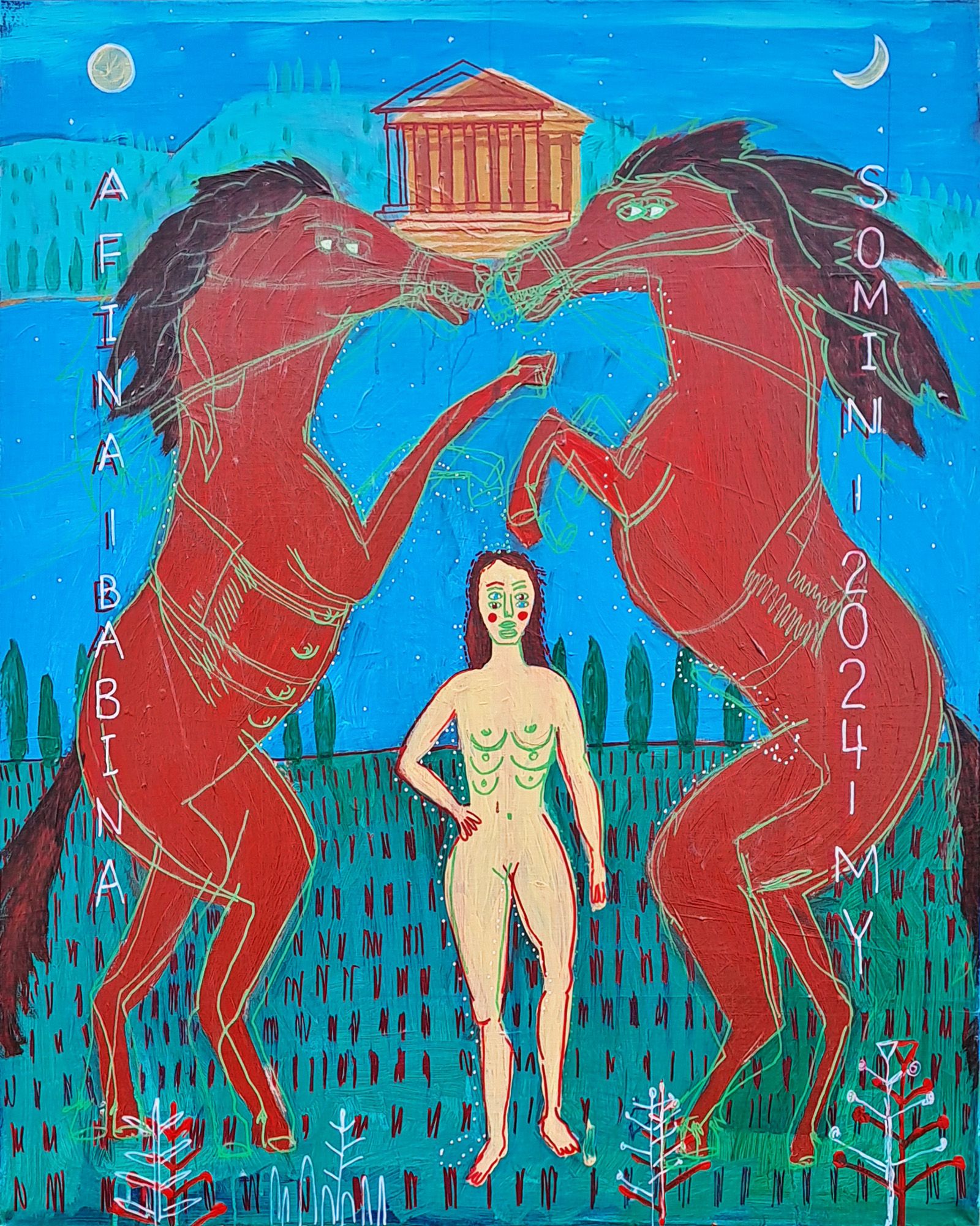 Семён Сомин (Картина, живопись - 
                  80 x 100 см) Afina babina