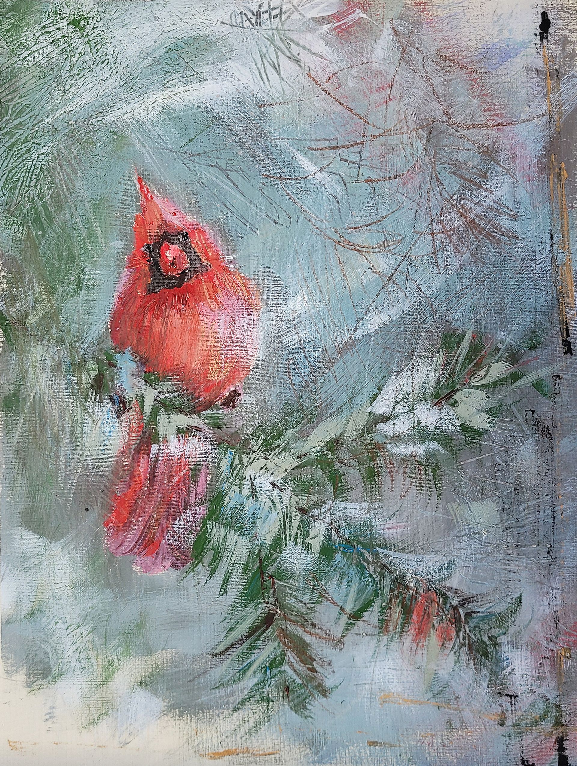 Светлана Юматова (Авторская графика - 
                  18 x 24 см) Зимняя атмосфера