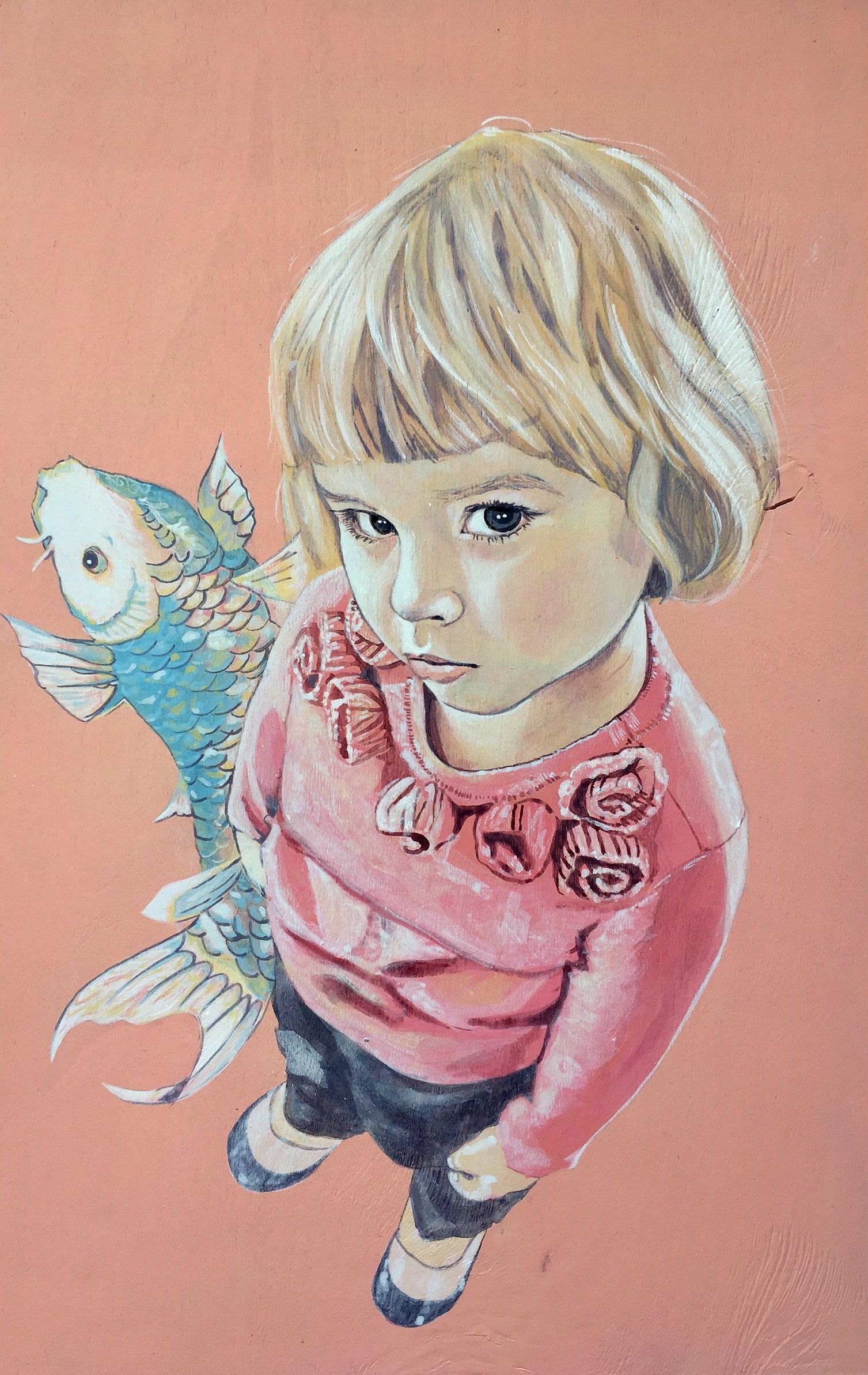 Анастасия Шпак (Картина, живопись - 
                  28 x 44 см) Не ори на мою рыбу