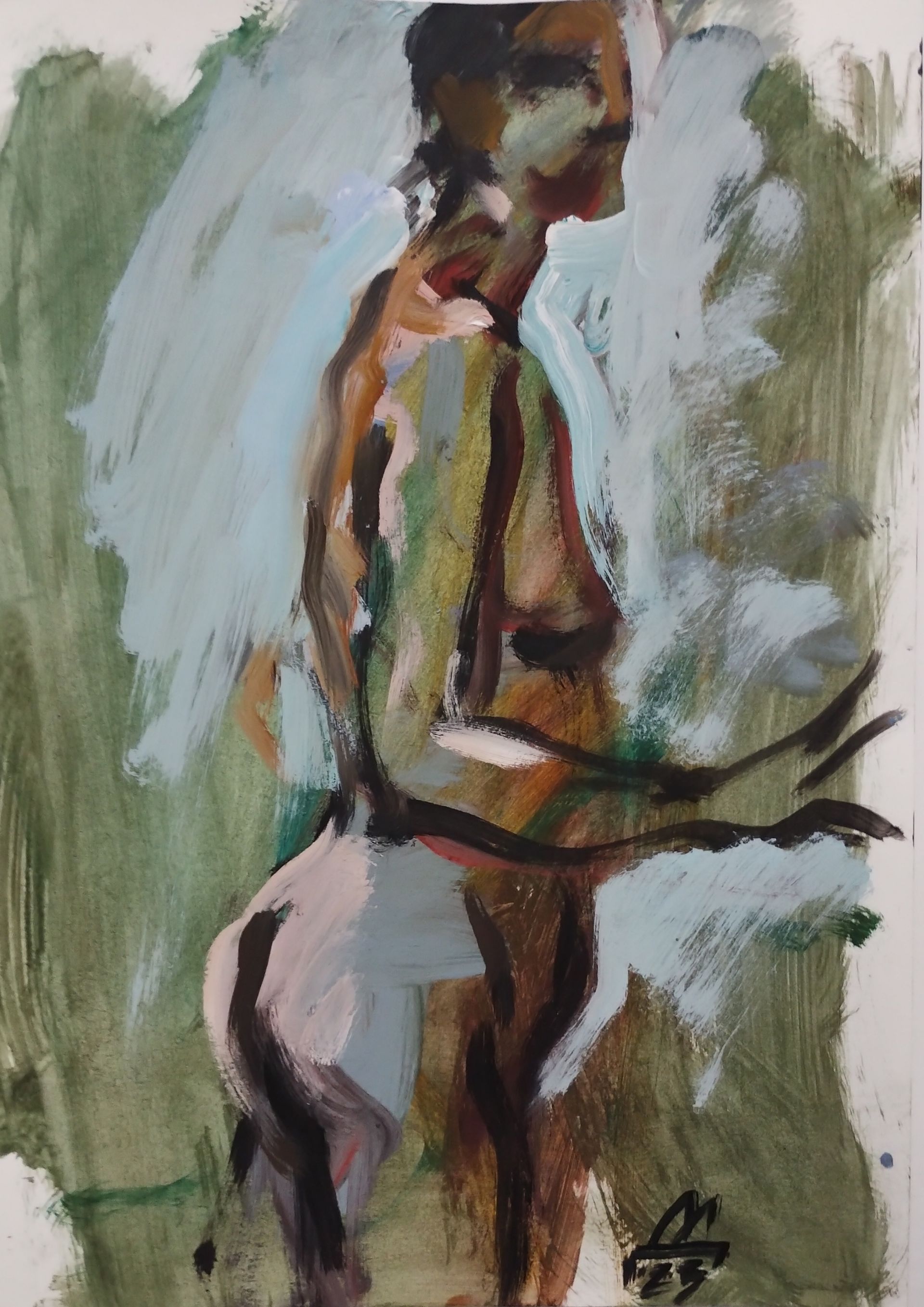 Диана Дербеденева (Авторская графика - 
                  30 x 42 см) Ню