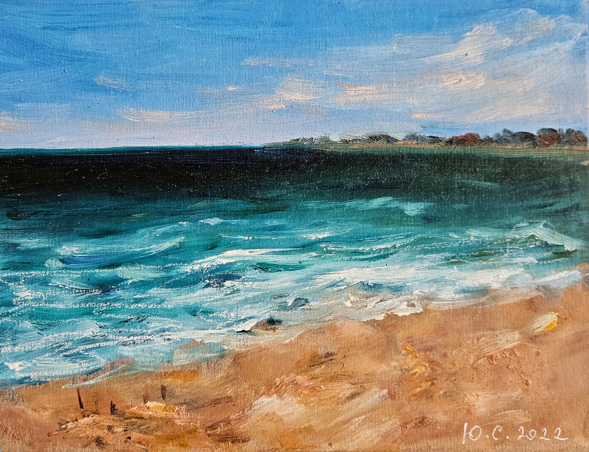 Светлана Юматова (Авторская графика - 
                  20 x 15 см) Босиком по песку