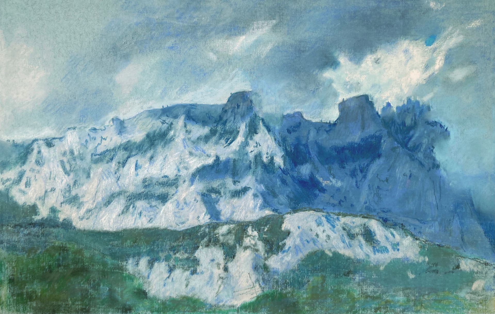 Люсинэ Туманян (Авторская графика - 
                  46.5 x 30 см) Ай-Петри