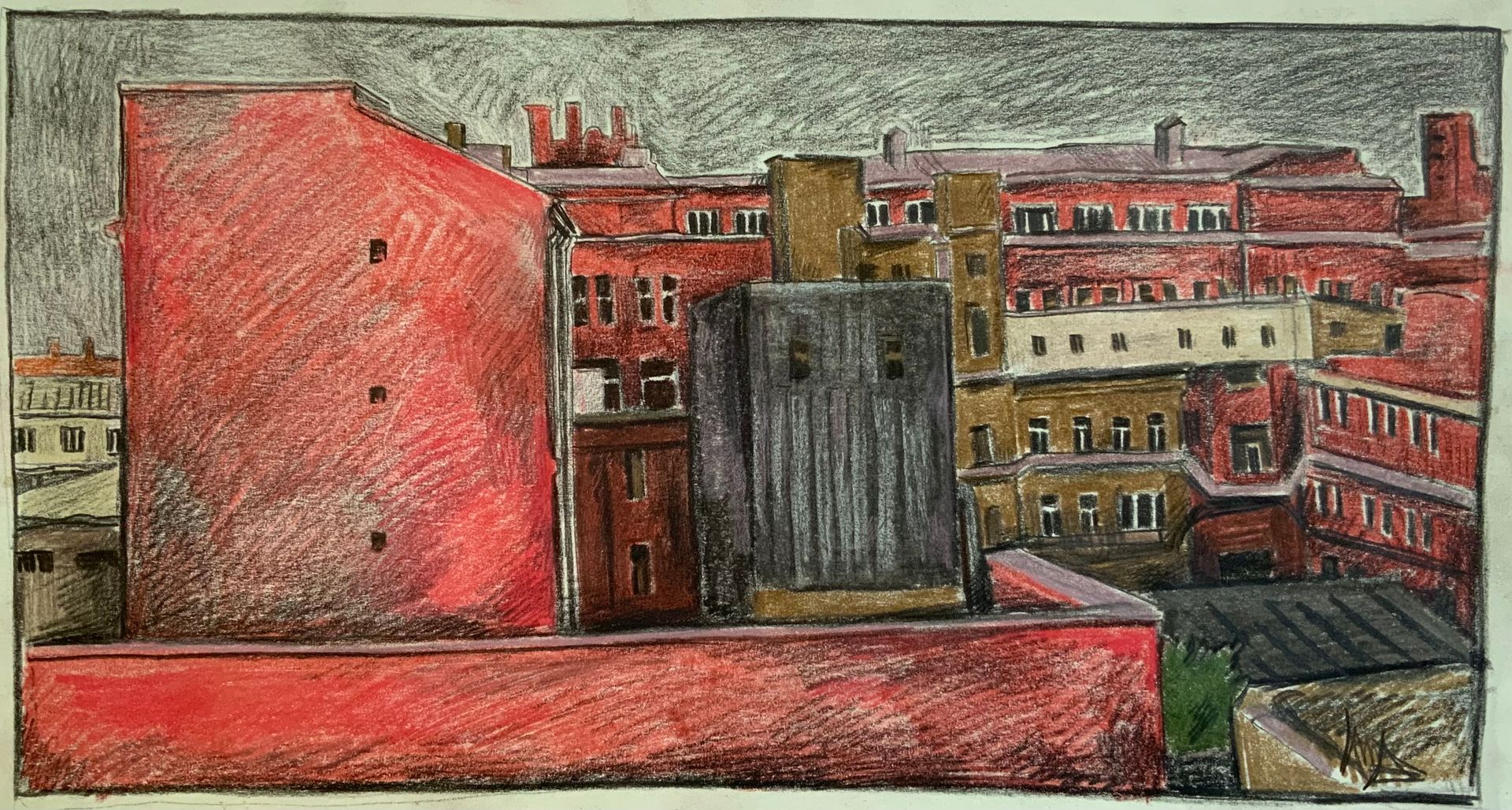 Елизавета Тульчинская (Авторская графика - 
                  27.8 x 14.6 см) Завод Красный Октябрь