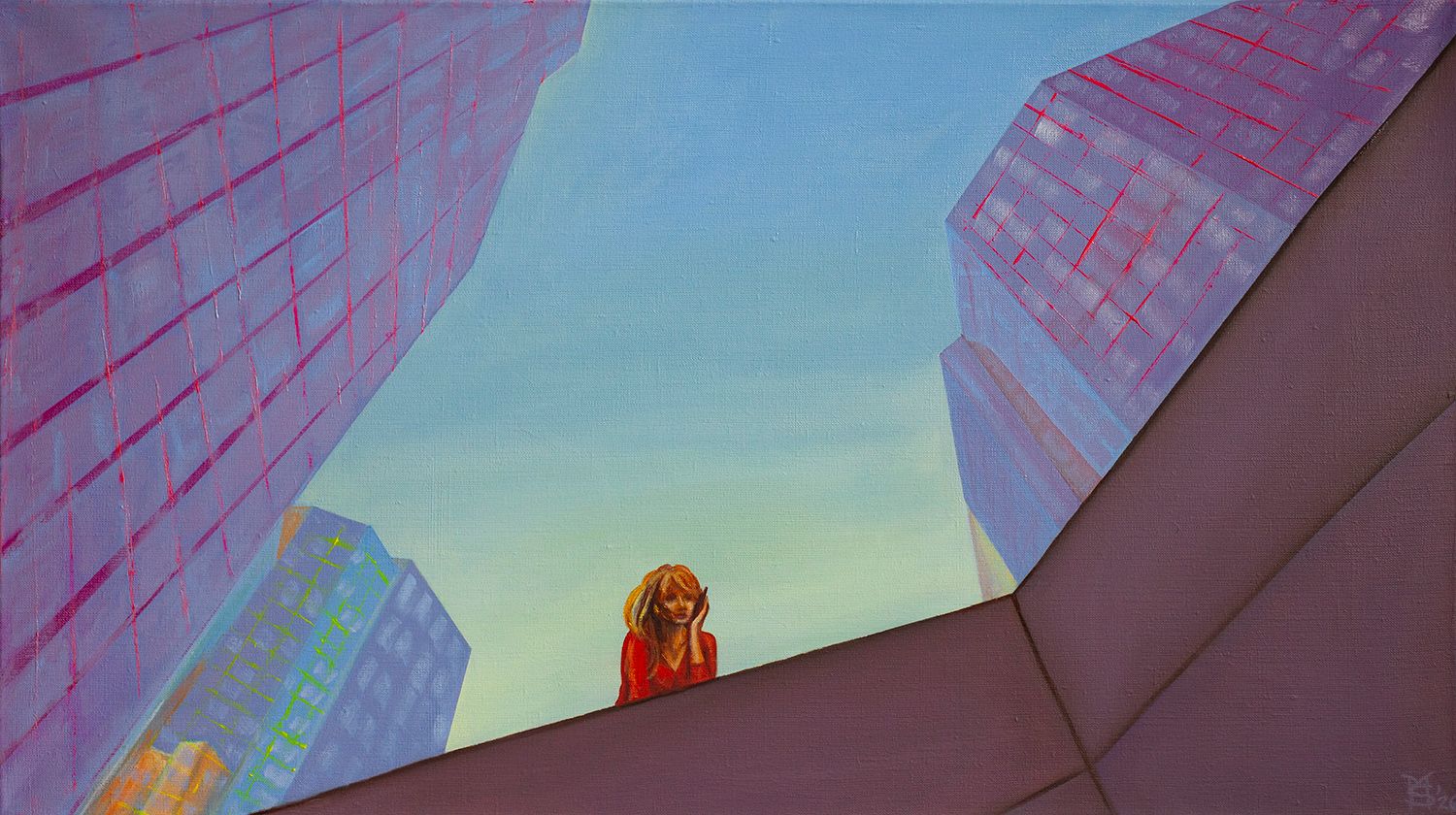 Мария Субботина (Картина, живопись - 
                  90 x 50 см) Разговор