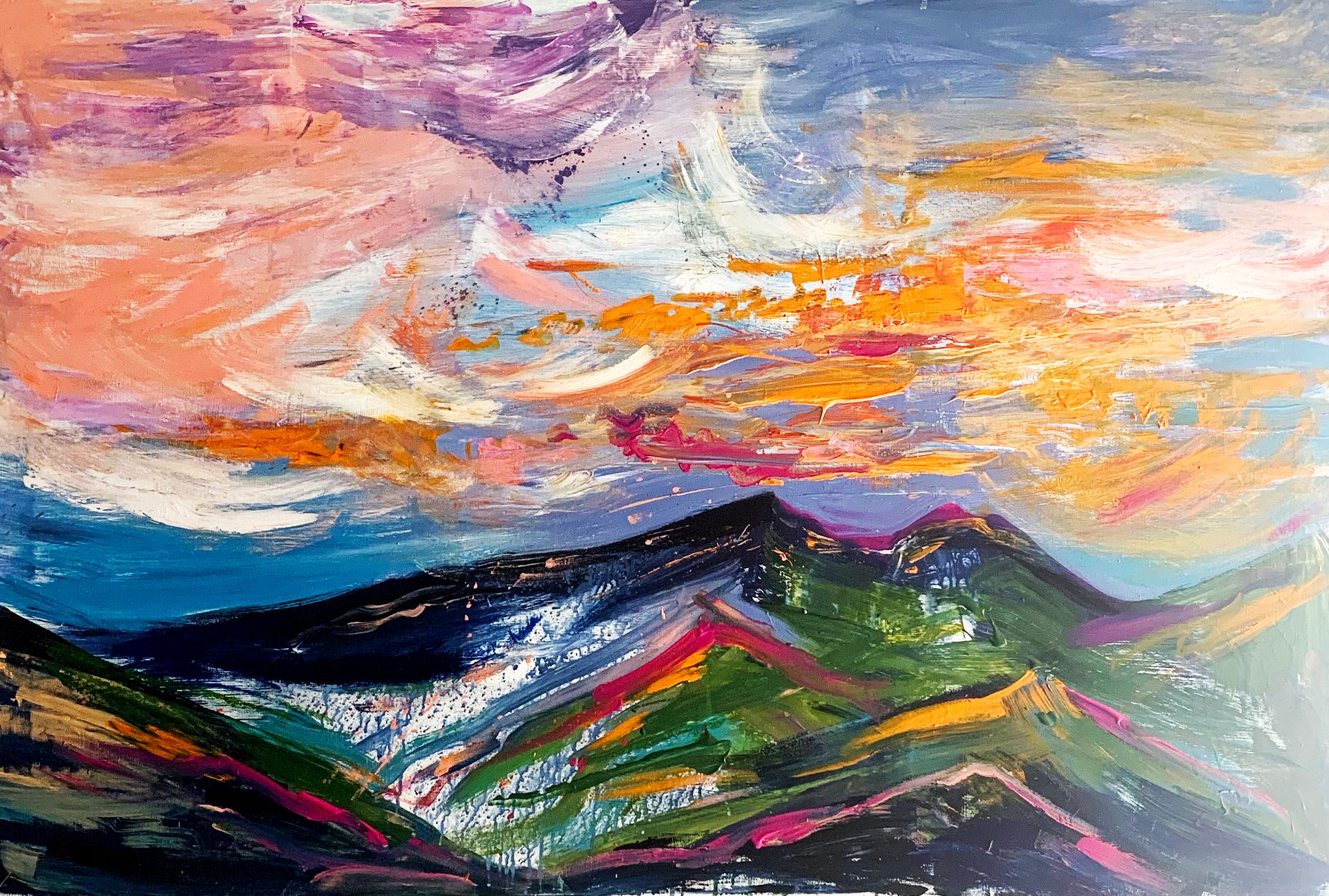 Кира Мрик (Картина, живопись - 
                  120 x 100 см) Закат