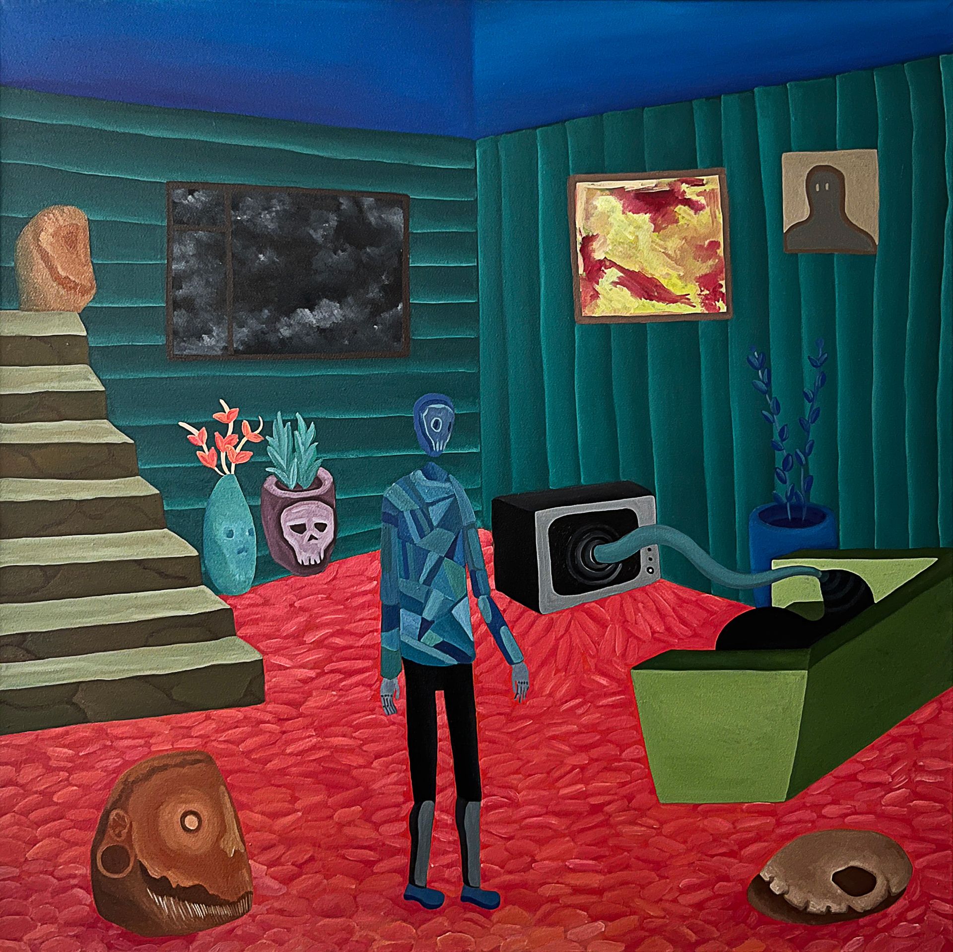 Леша Мелки (Картина, живопись - 
                  70 x 70 см) 7th World