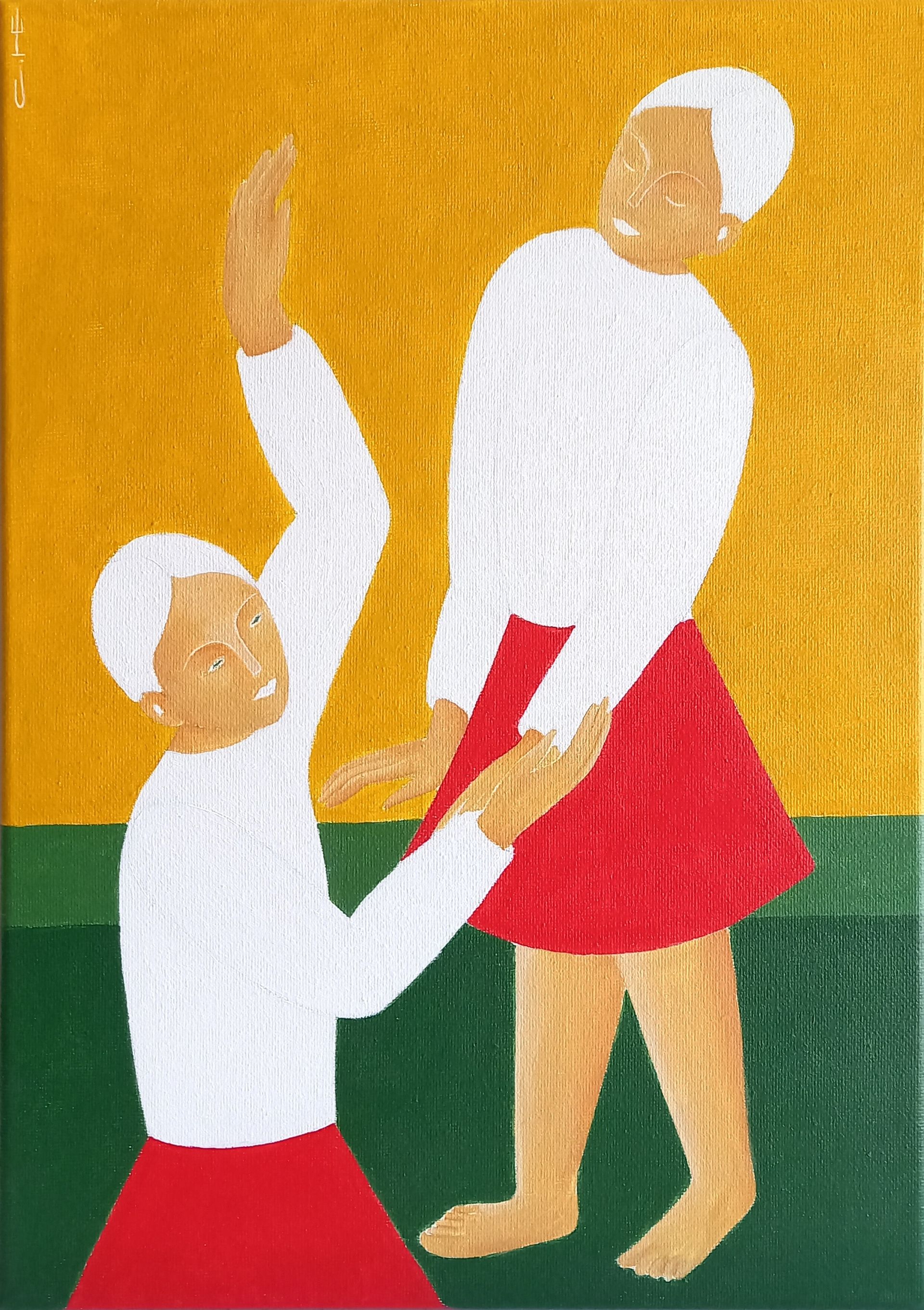 Саша Катинаускиене (Картина, живопись - 
                  25 x 35 см) Подруги в танце