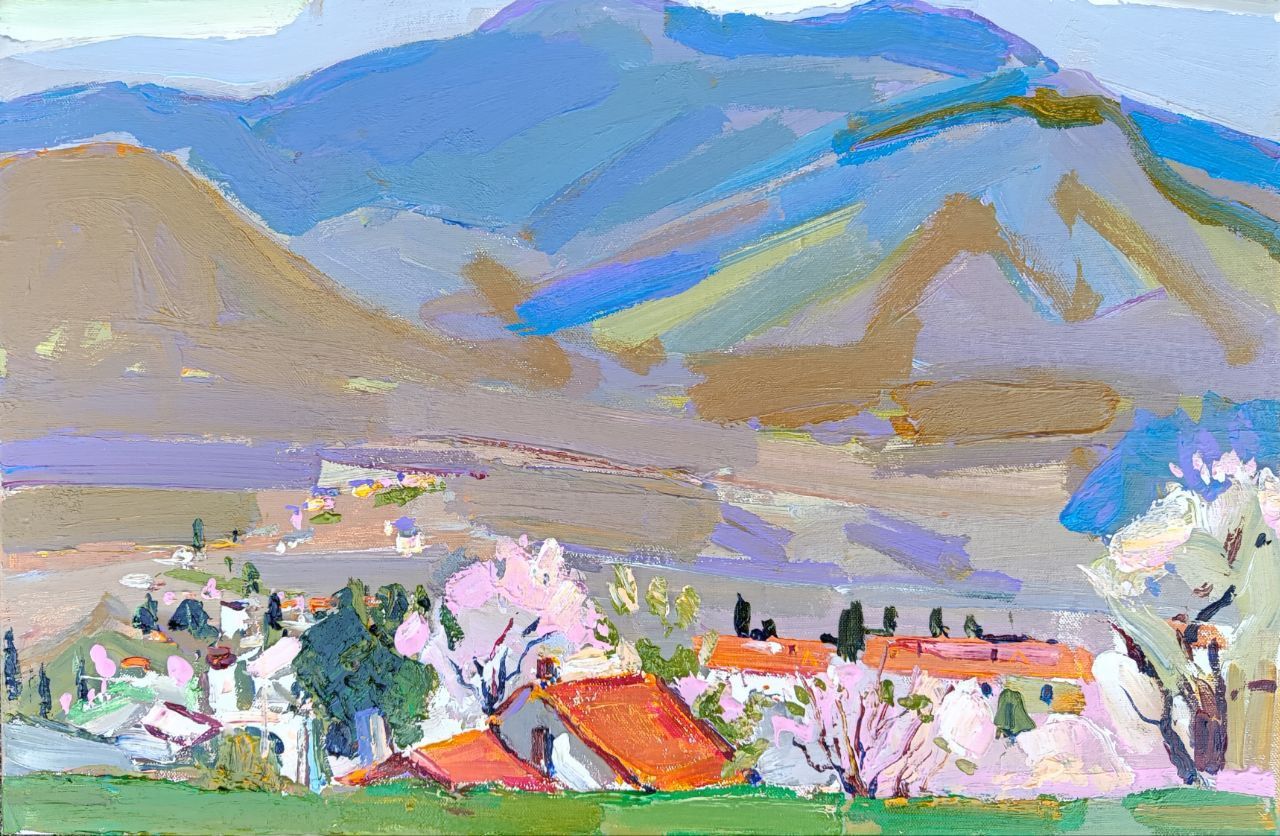 Олеся Лишаева (Картина, живопись - 
                  60 x 40 см) У подножья крымских гор