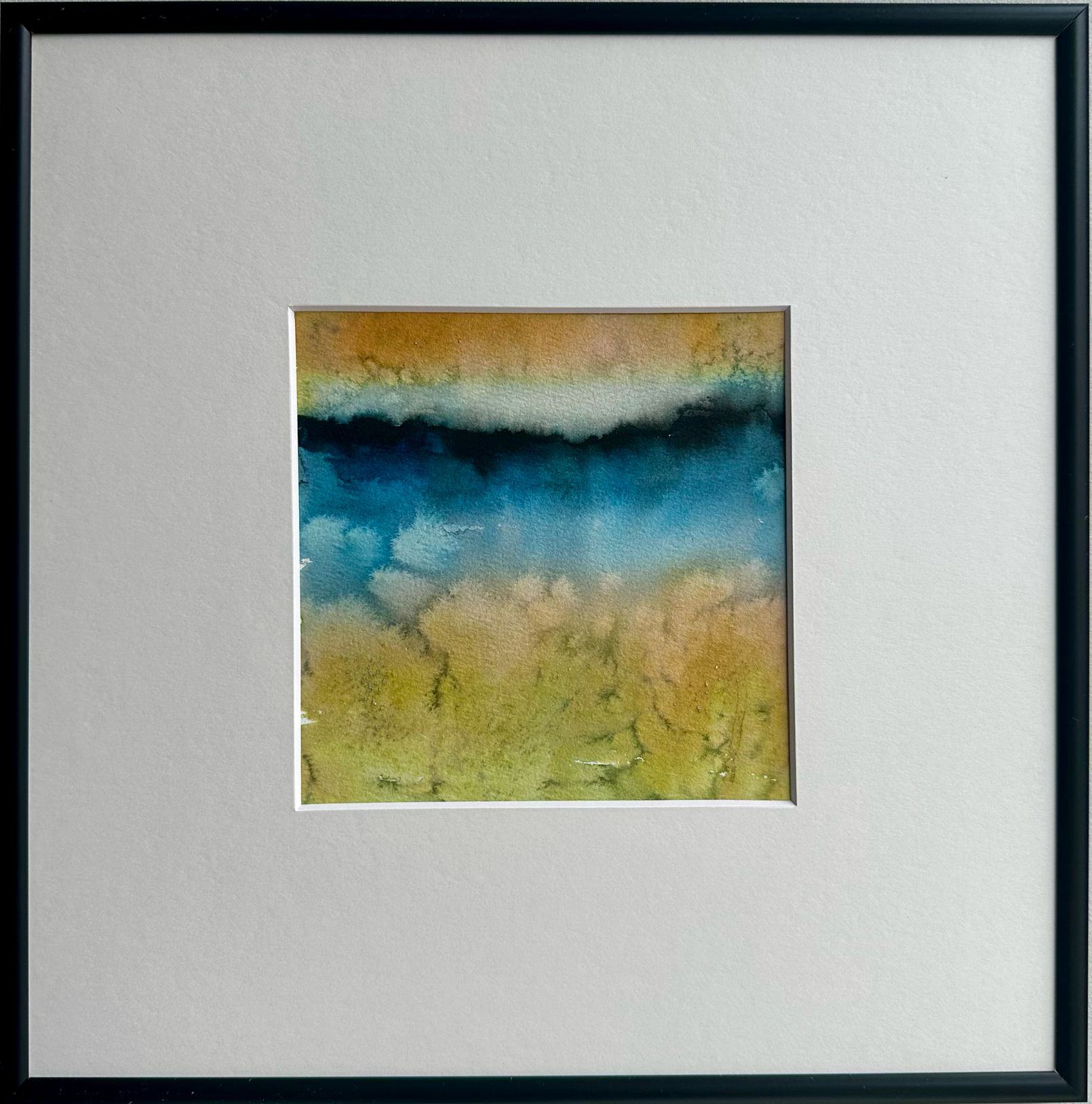 Анастасия Попова (Авторская графика - 
                  30 x 30 см) Вечер на Сылве, часть II