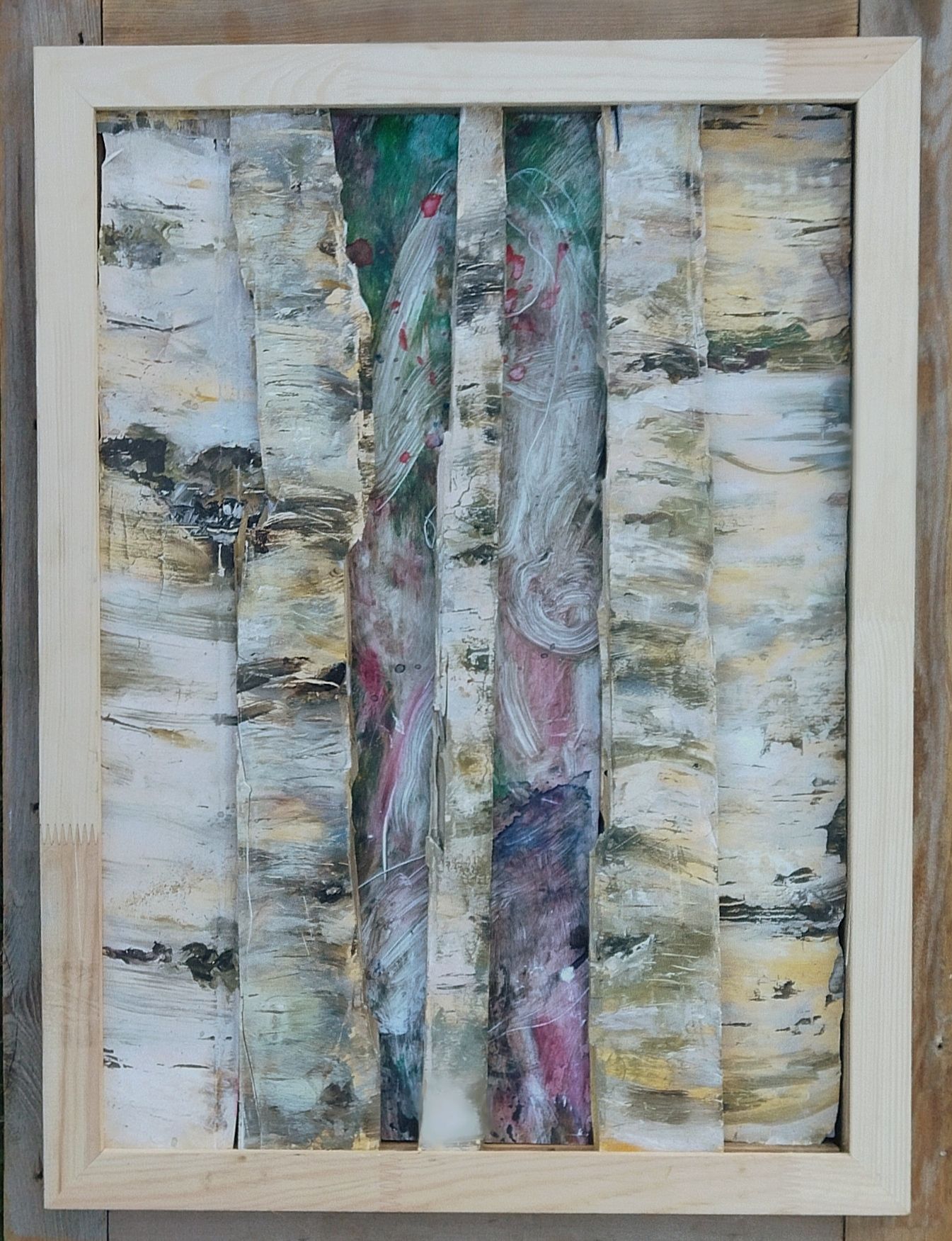Людмила Кылыч (Коллаж / ассамбляж - 
                  47 x 68 см) Берёзовый Nude