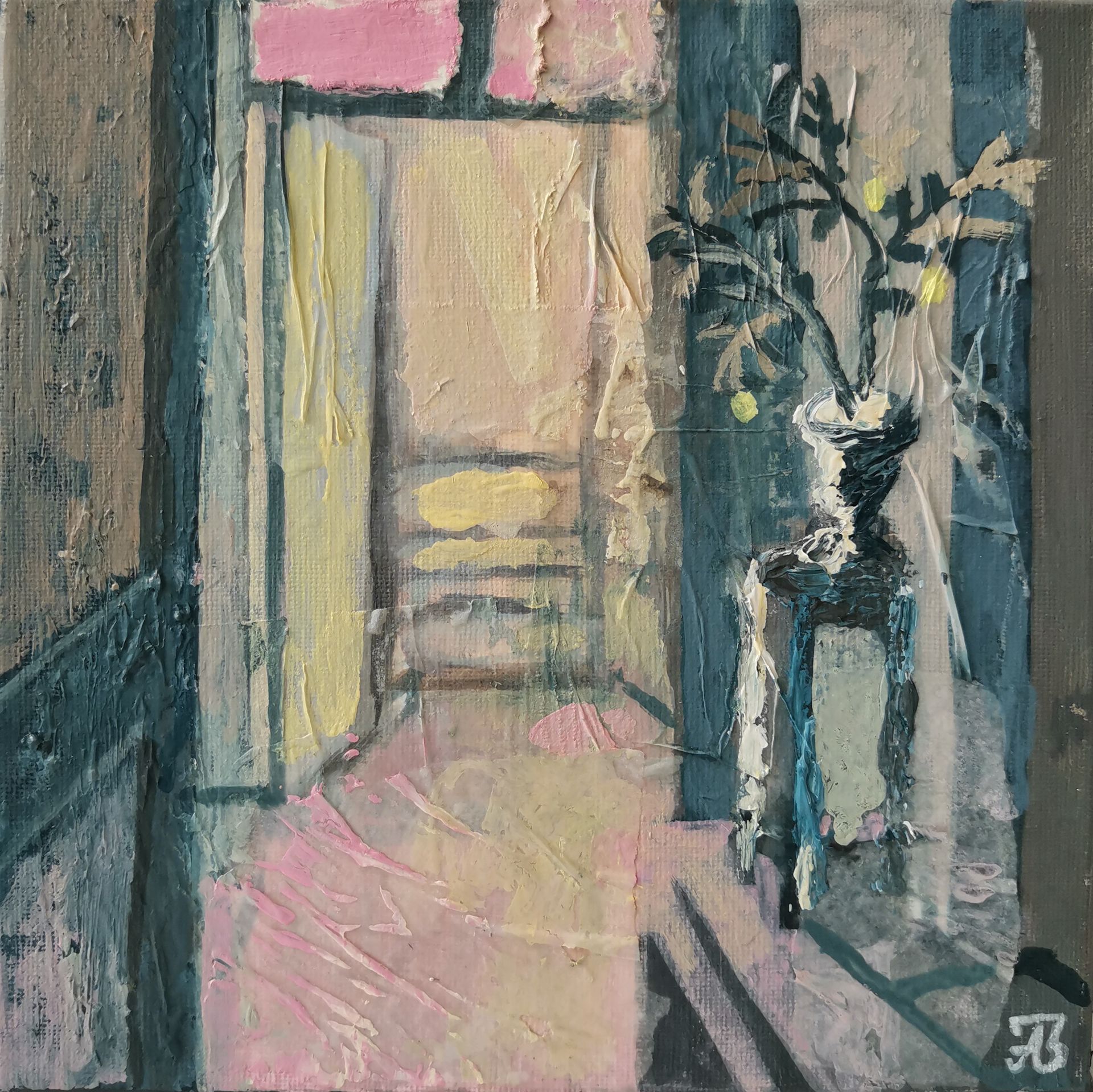 Зарина Абисалова (Картина, живопись - 
                  20 x 20 см) Присутствие