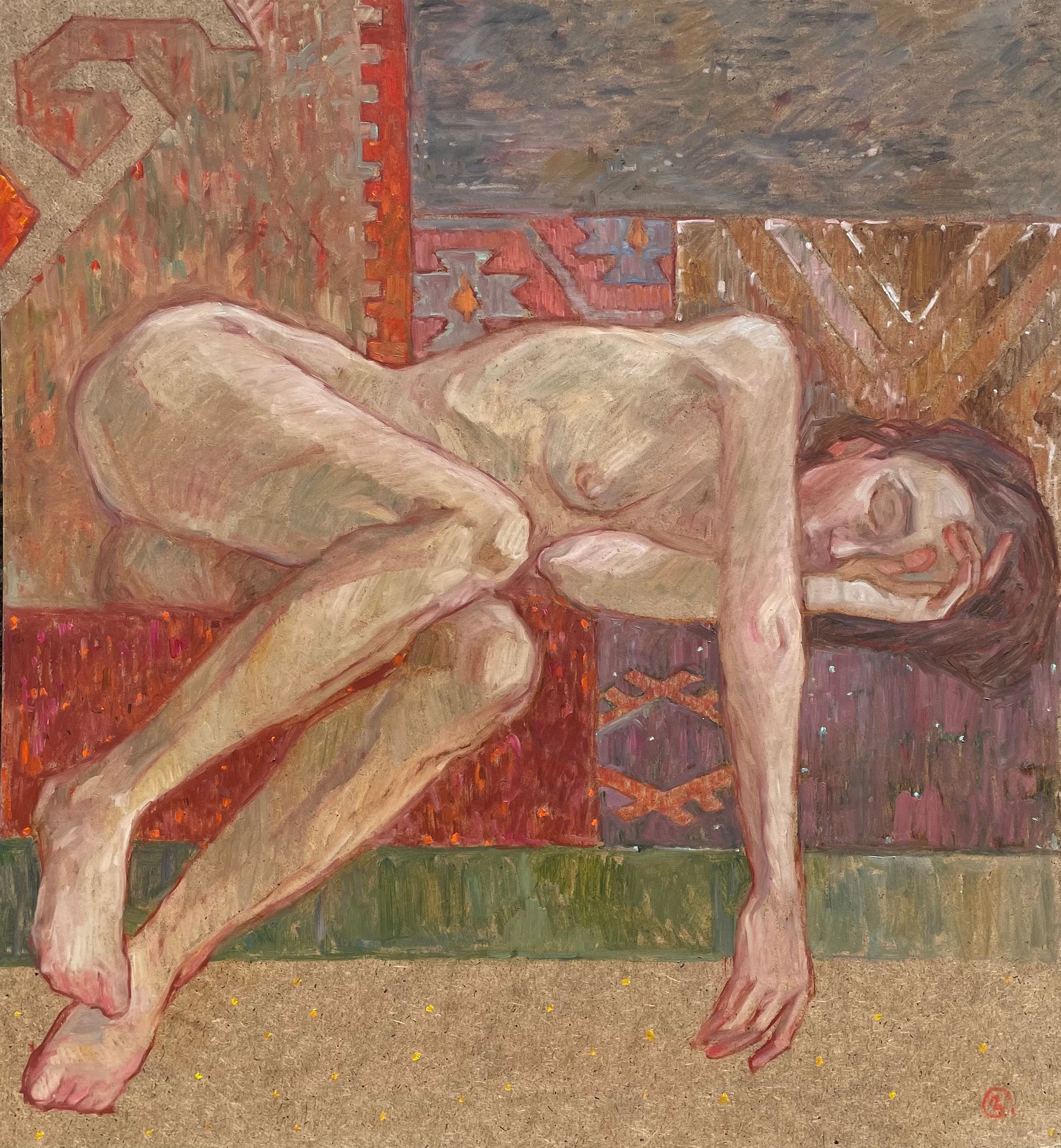 Залифа Хибатова (Картина, живопись - 
                  56.5 x 60.5 см) Декаданс