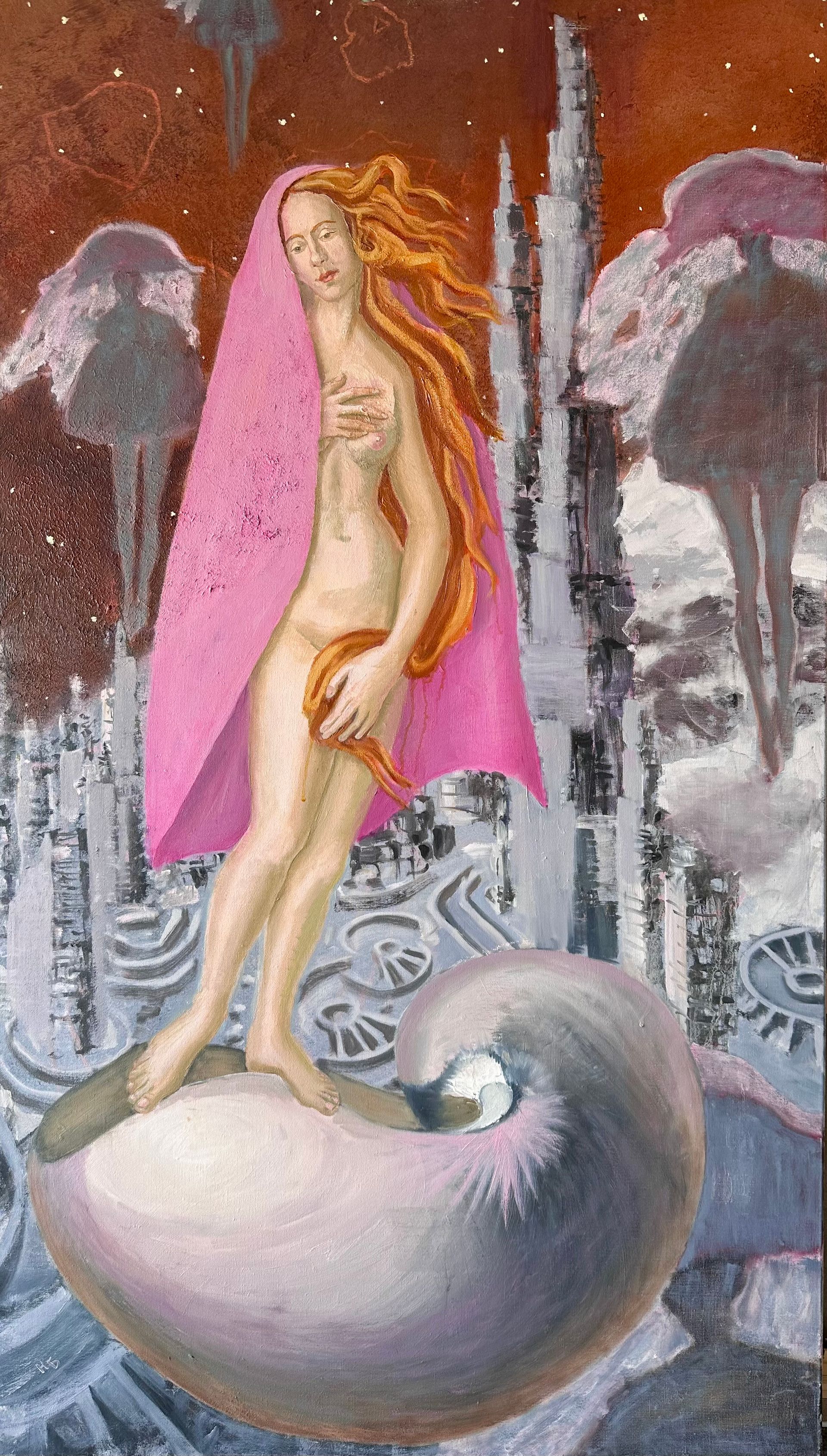 Надежда Богомолова (Картина, живопись - 
                  80 x 140 см) Город и звезды