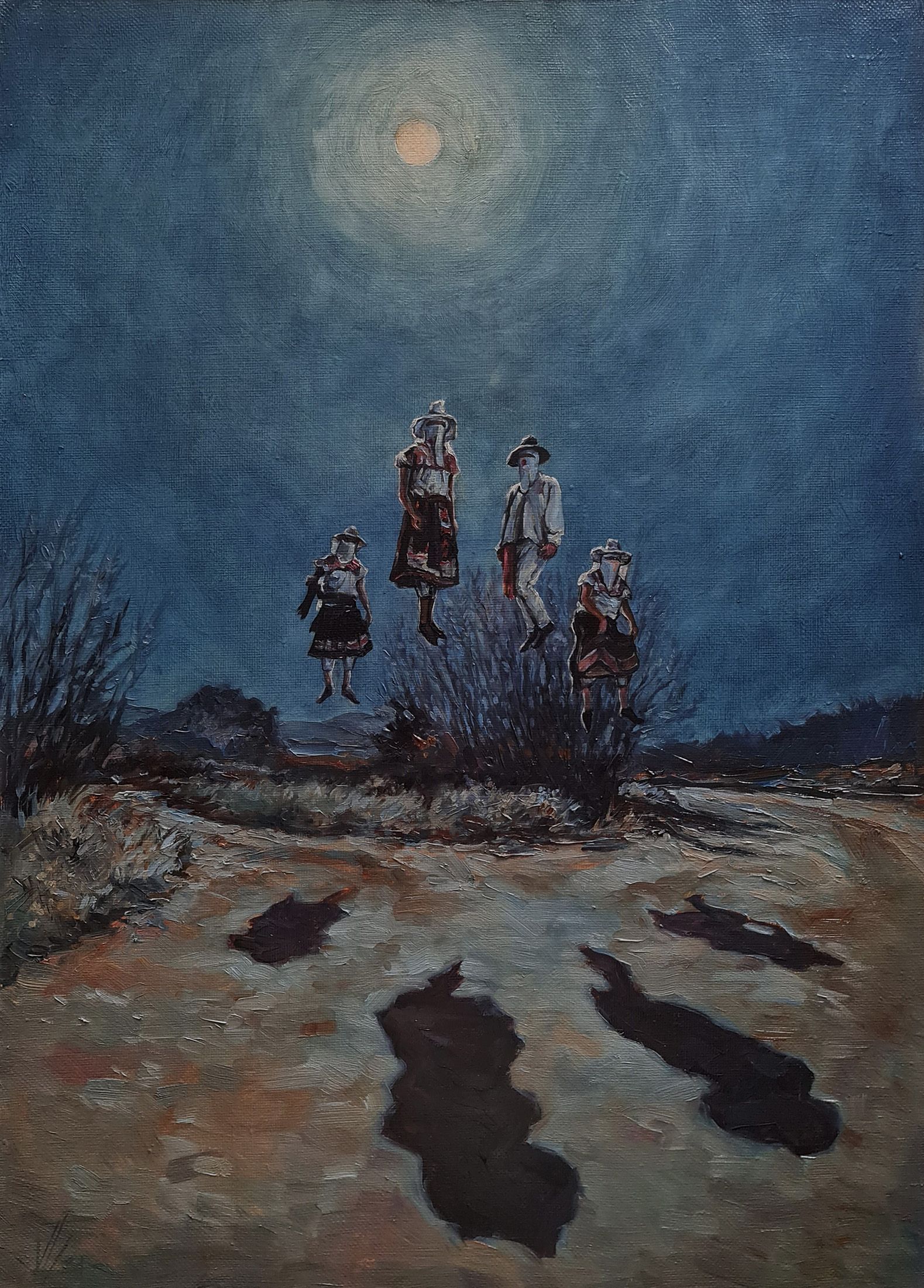 Александр Буданов (Картина, живопись - 
                  50 x 70 см) Темное Касание Полной Луны