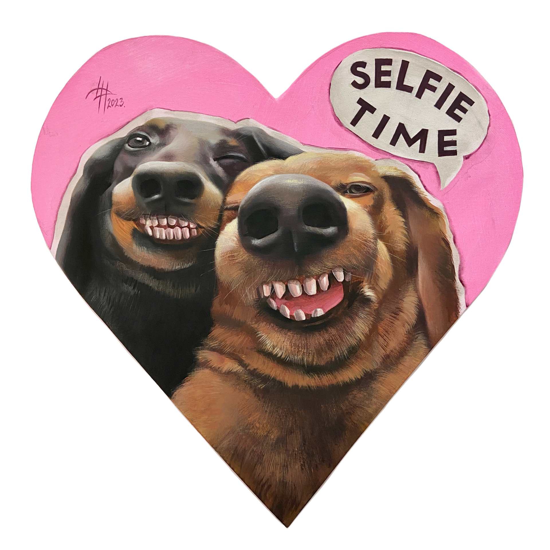 Динара Хёртнагль (Картина, живопись - 
                  50 x 50 см) Selfie time