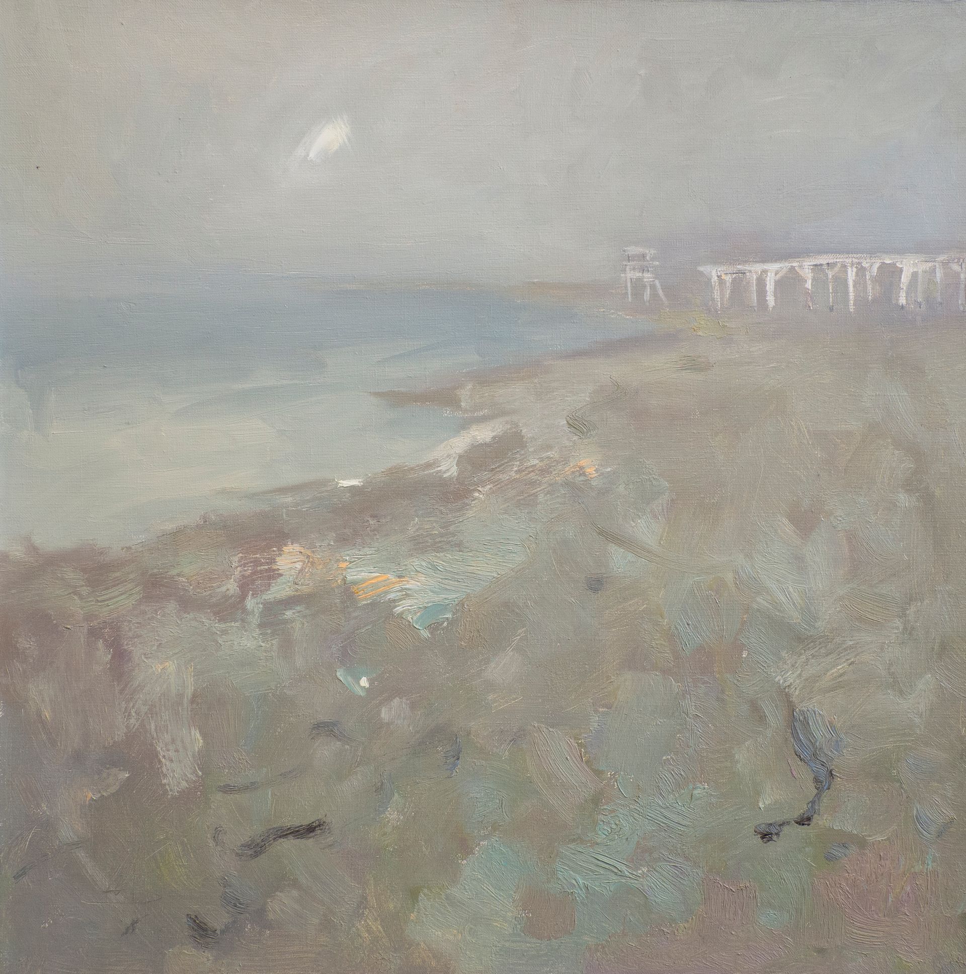 Анастасия Попова (Картина, живопись - 
                  60 x 60 см) Туманное утро на море