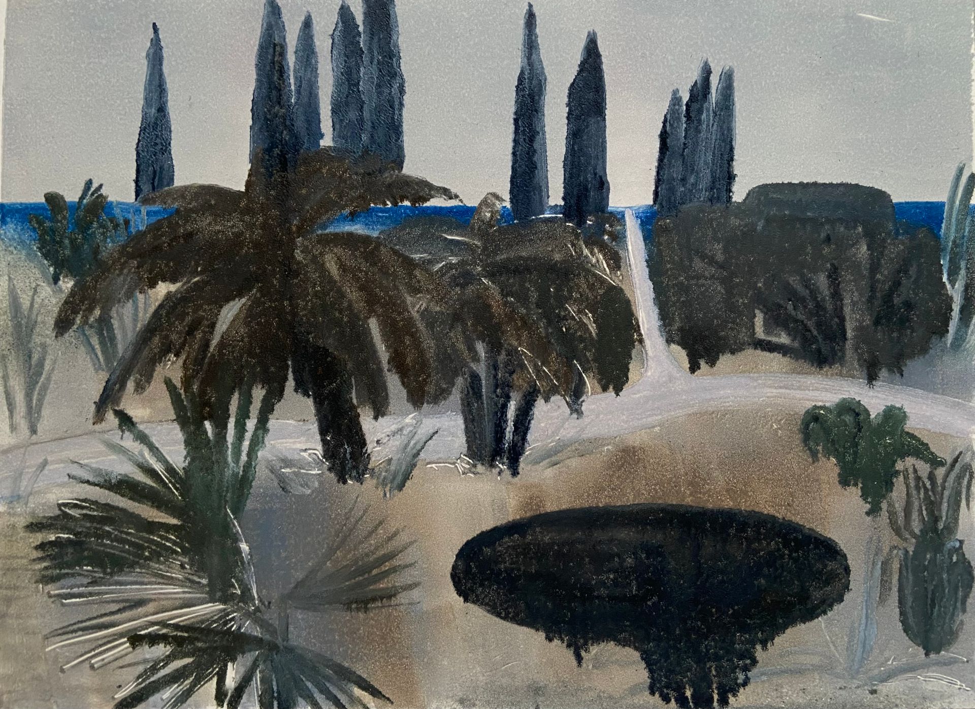 Соня Козлова (Графика печатная - 
                  31 x 23 см) Лист 2 из цикла "Вариации: юг"