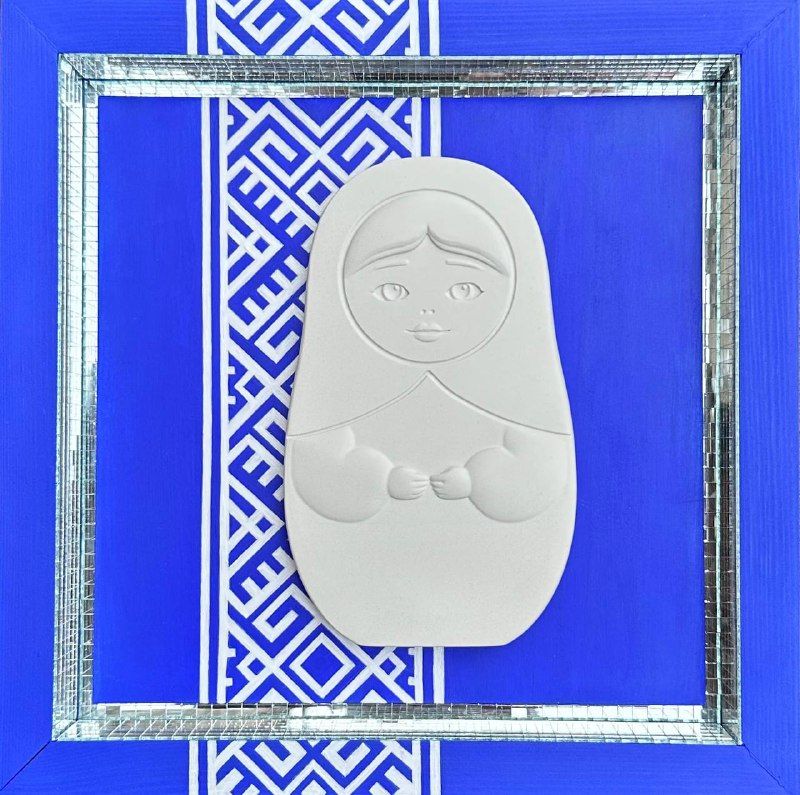 Ольга Зайцева (Картина, живопись - 
                  25 x 25 см) Славянский шик №21