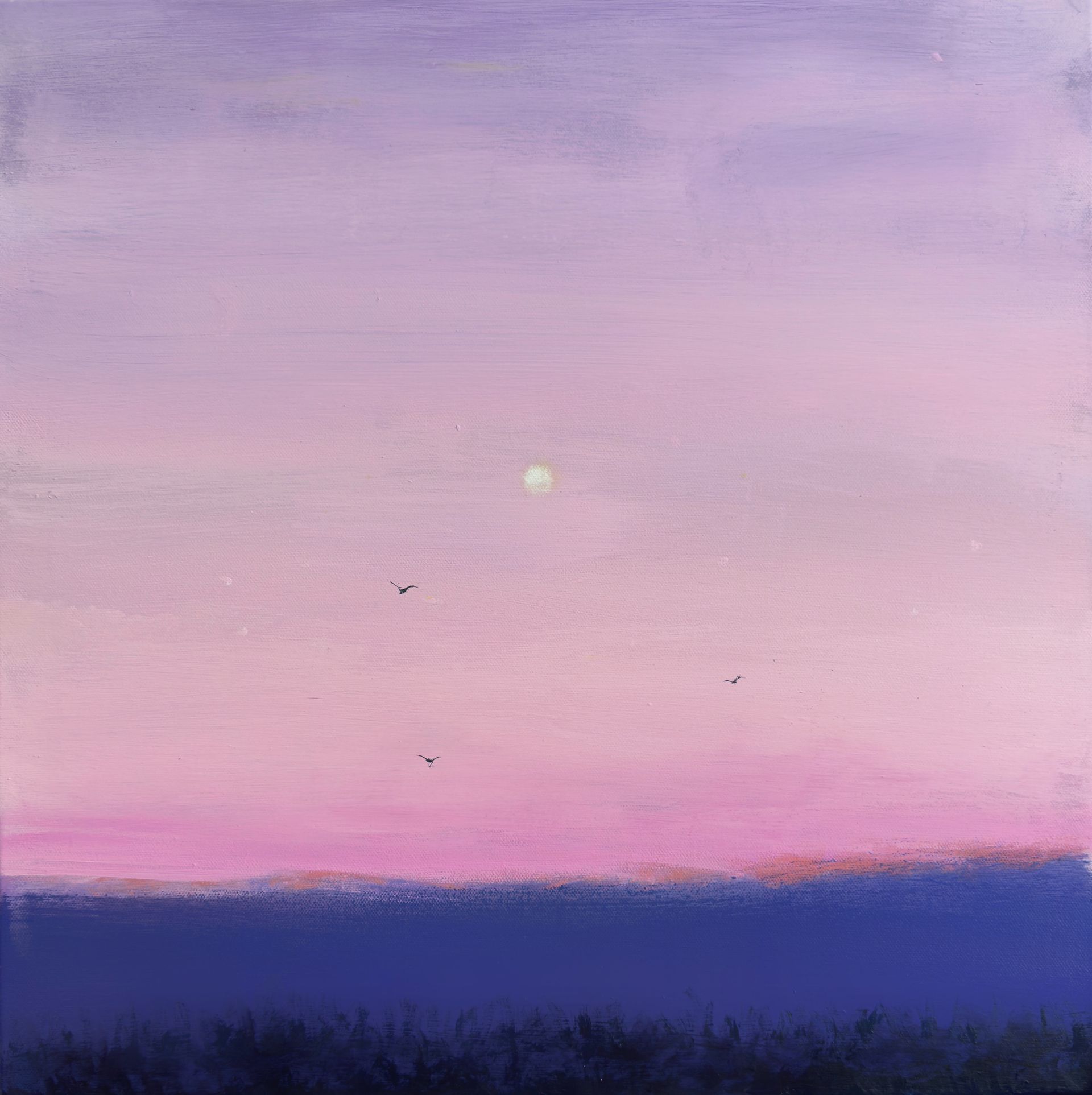 Анна Ганина (Картина, живопись - 
                  50 x 50 см) Evening calmness