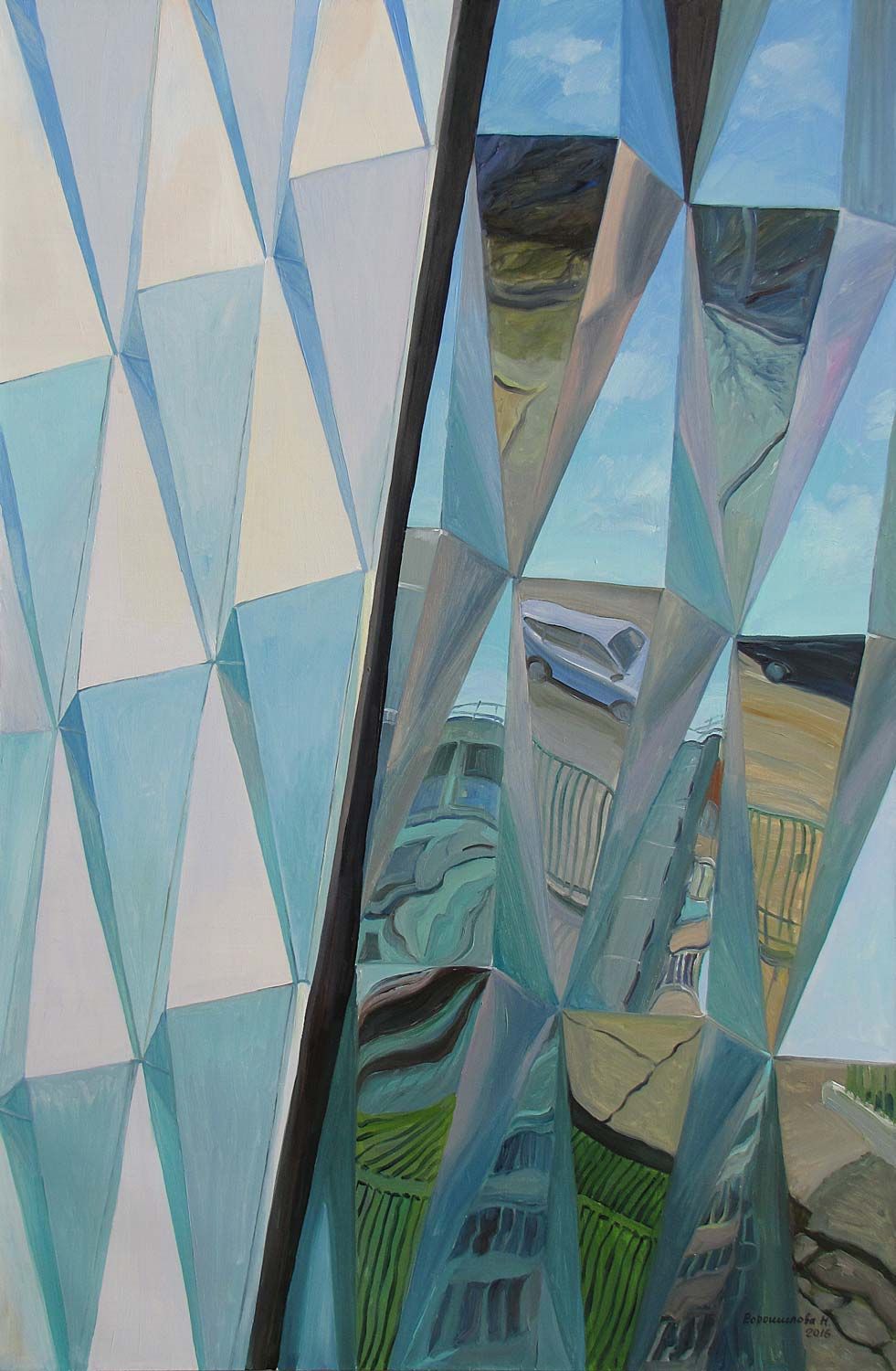 Наталия Ворошилова (Картина, живопись - 
                  100 x 150 см) Отражение. Пирамиды