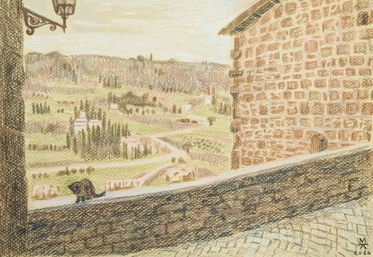 Екатерина Маланьина (Авторская графика - 
                  31 x 21.5 см) Орвието