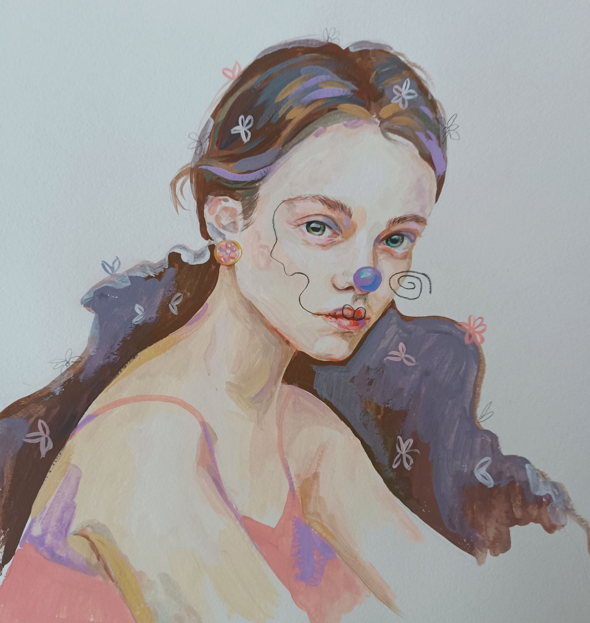 Анастасия Акулова (Авторская графика - 
                  52 x 50 см) Хорошая девочка