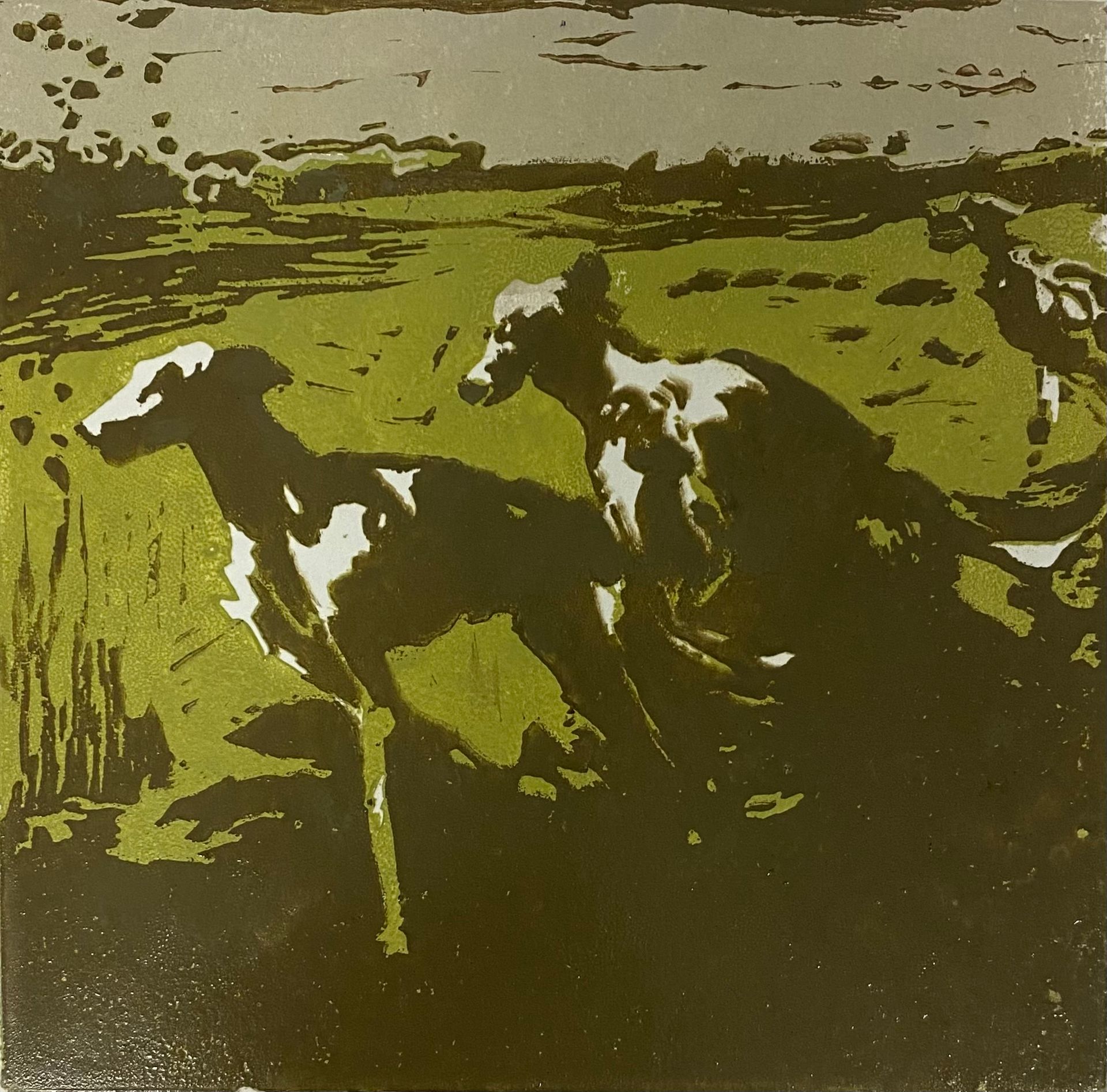 Лена Троянская (Графика печатная - 
                  30 x 30 см) Поле