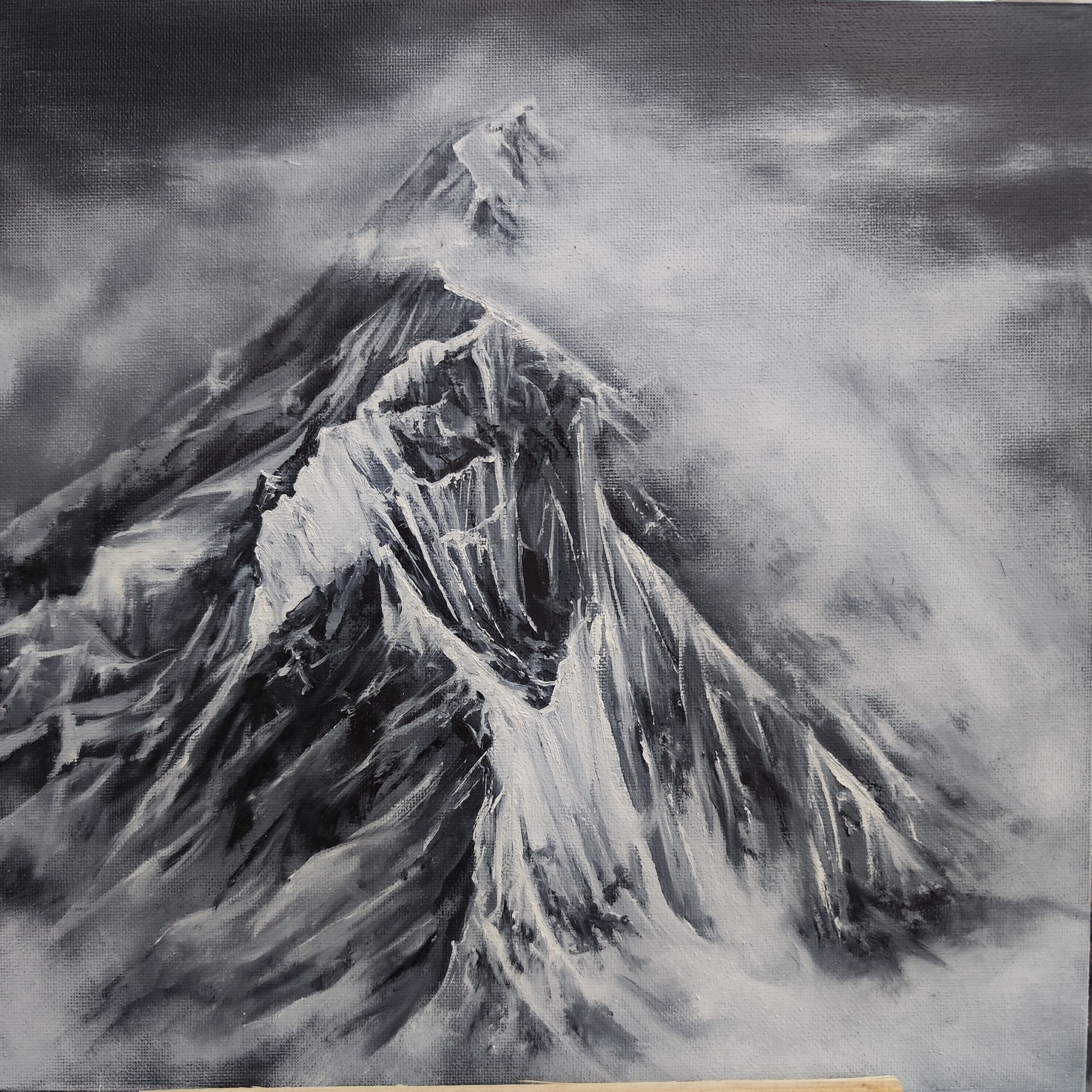 Мила Bezú (Авторская графика - 
                  30 x 30 см) Mountain 2 black and white