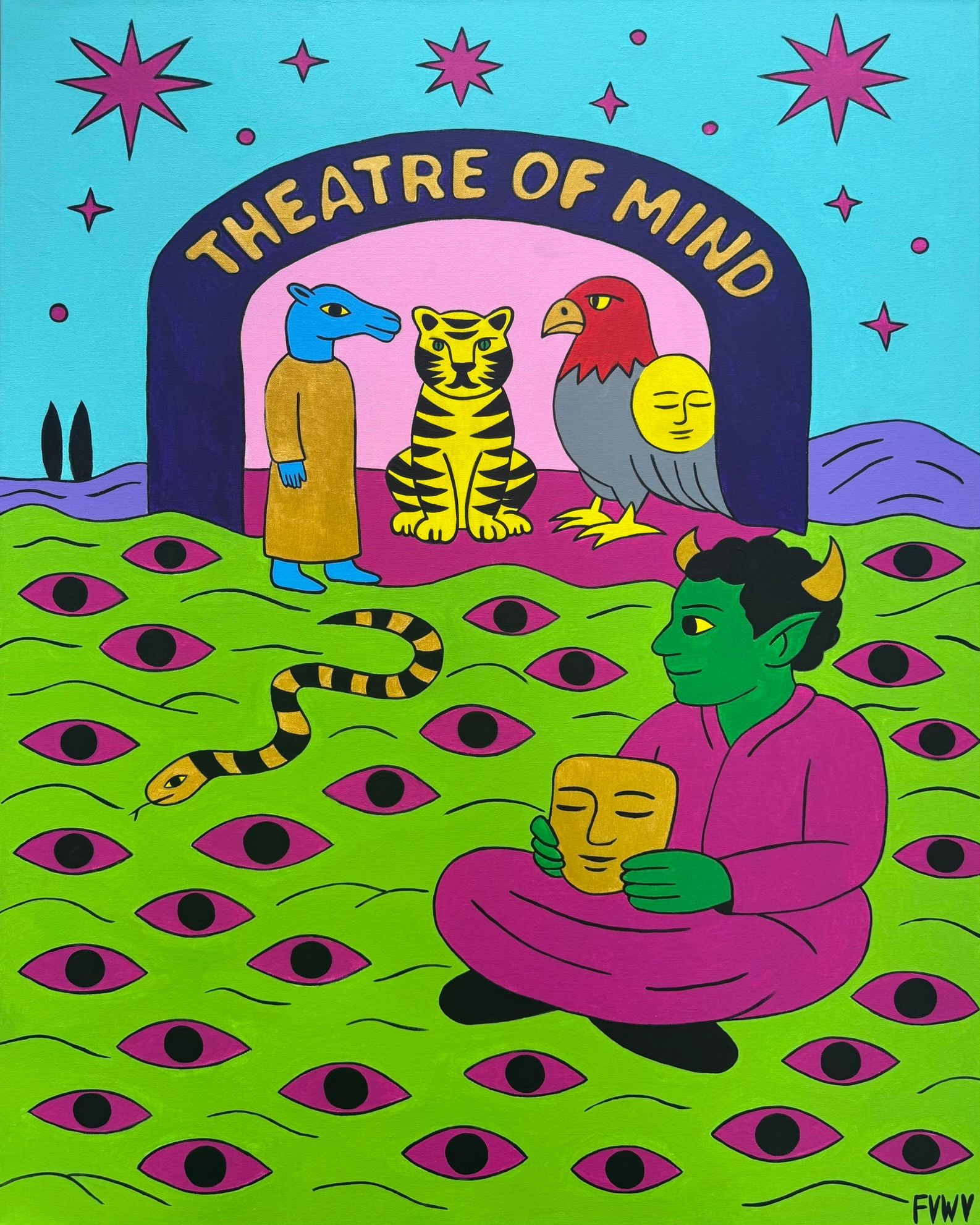 Виолетта Киселева (Картина, живопись - 
                  80 x 100 см) Зритель