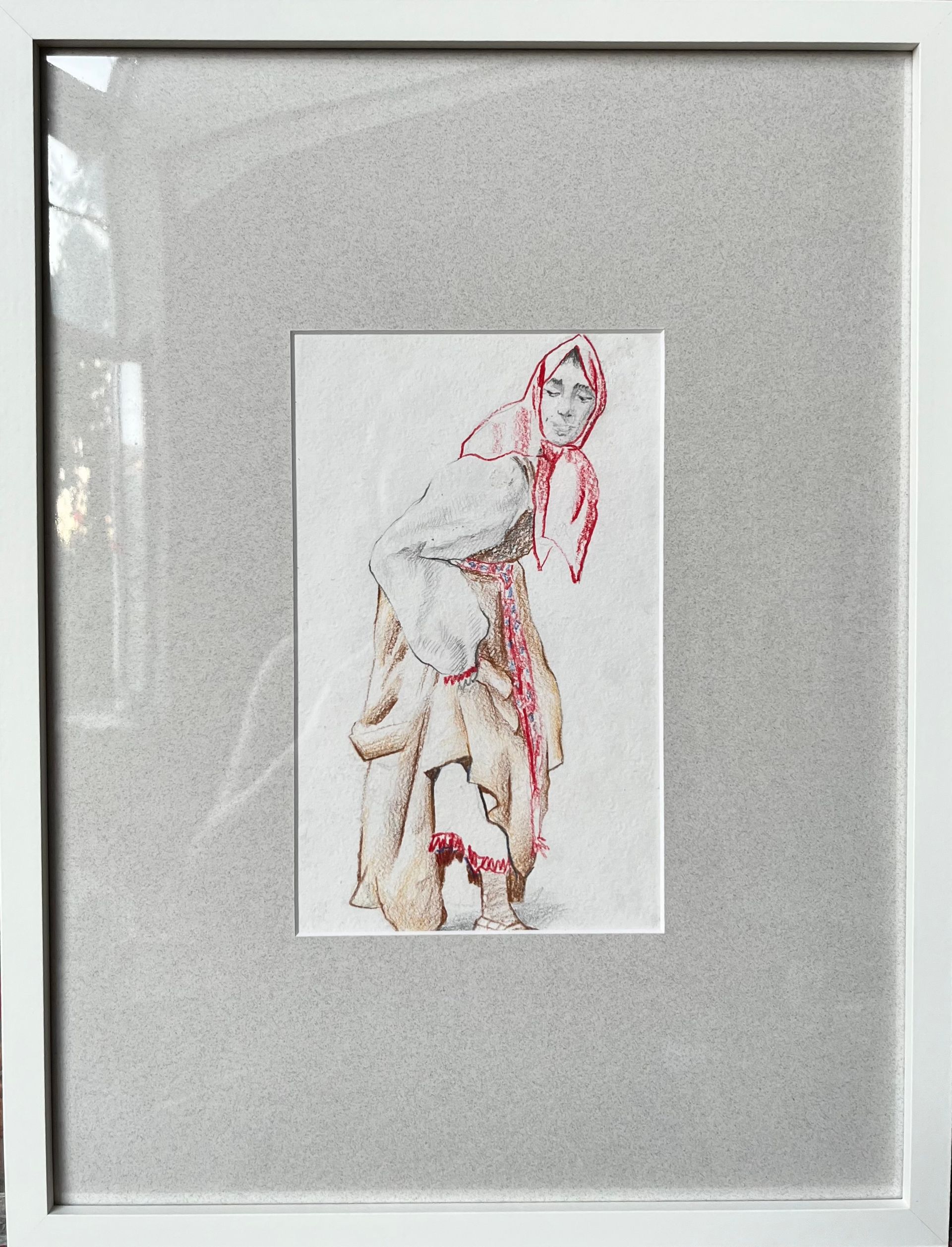 Елизавета Тарасова (Авторская графика - 
                  30 x 40 см) Девушка в хороводе. Фигура 1