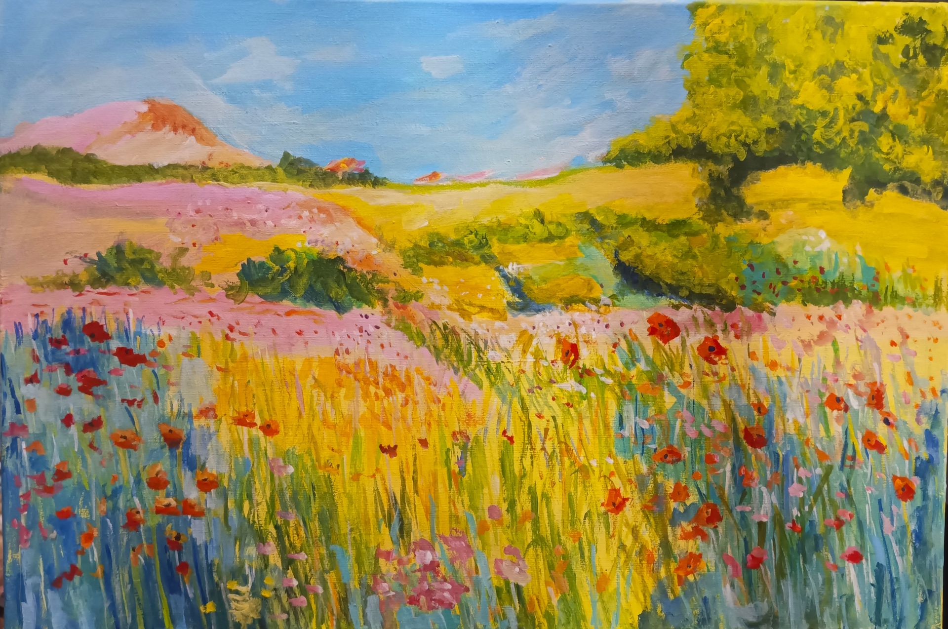 Ольга Чужакова (Картина, живопись - 
                  60 x 40 см) Маковое поле