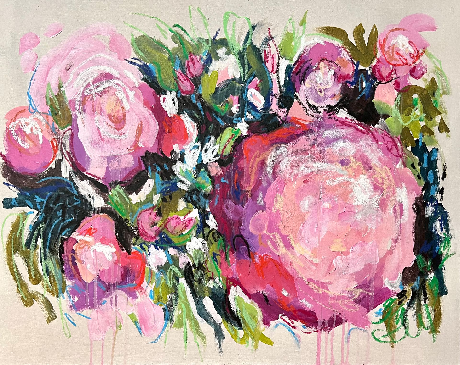Анна Ганина (Картина, живопись - 
                  100 x 80 см) Kiss from a rose