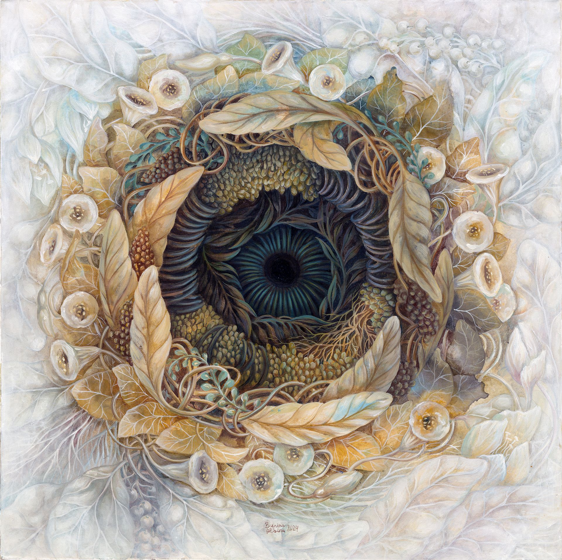 Альбина Бунина (Картина, живопись - 
                  90 x 90 см) Круговорот жизни