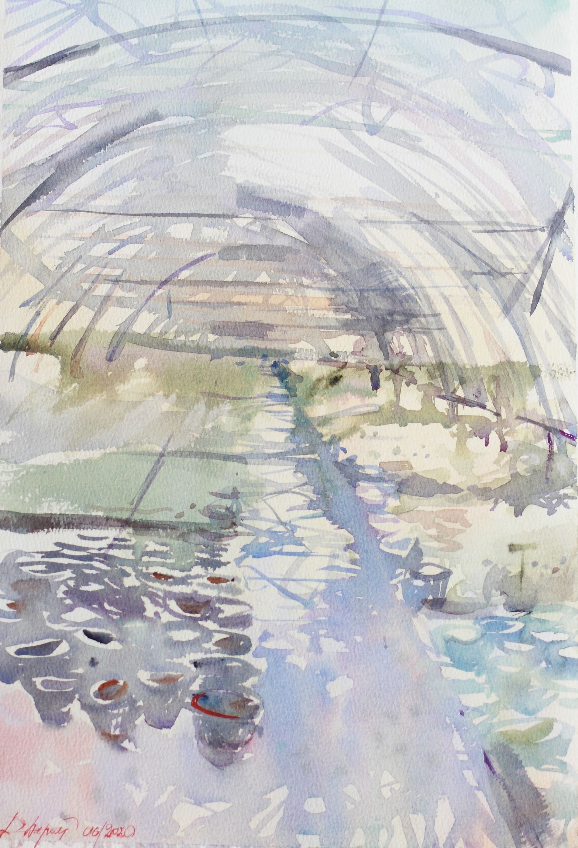Дарья Парий (Авторская графика - 
                  25 x 37.5 см) Теплица