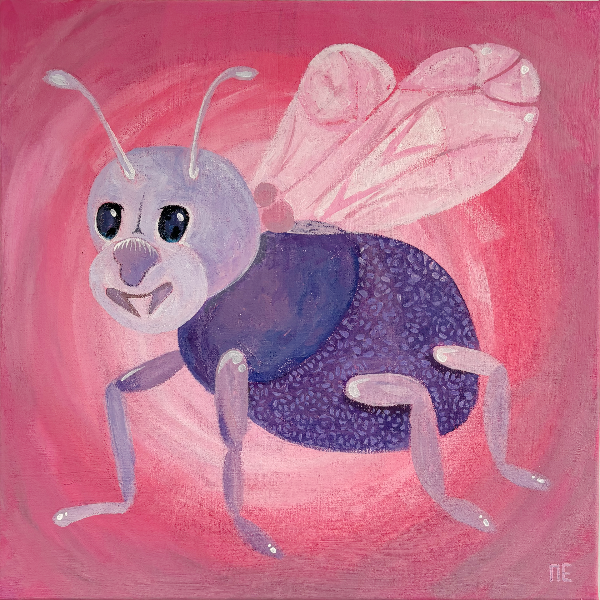 Ира Пенкина (Картина, живопись - 
                  40 x 40 см) Добрый жук