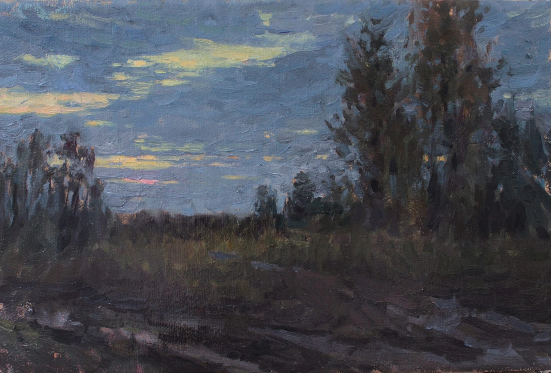 Алина Коршункова (Картина, живопись - 
                  30 x 20 см) К ночи