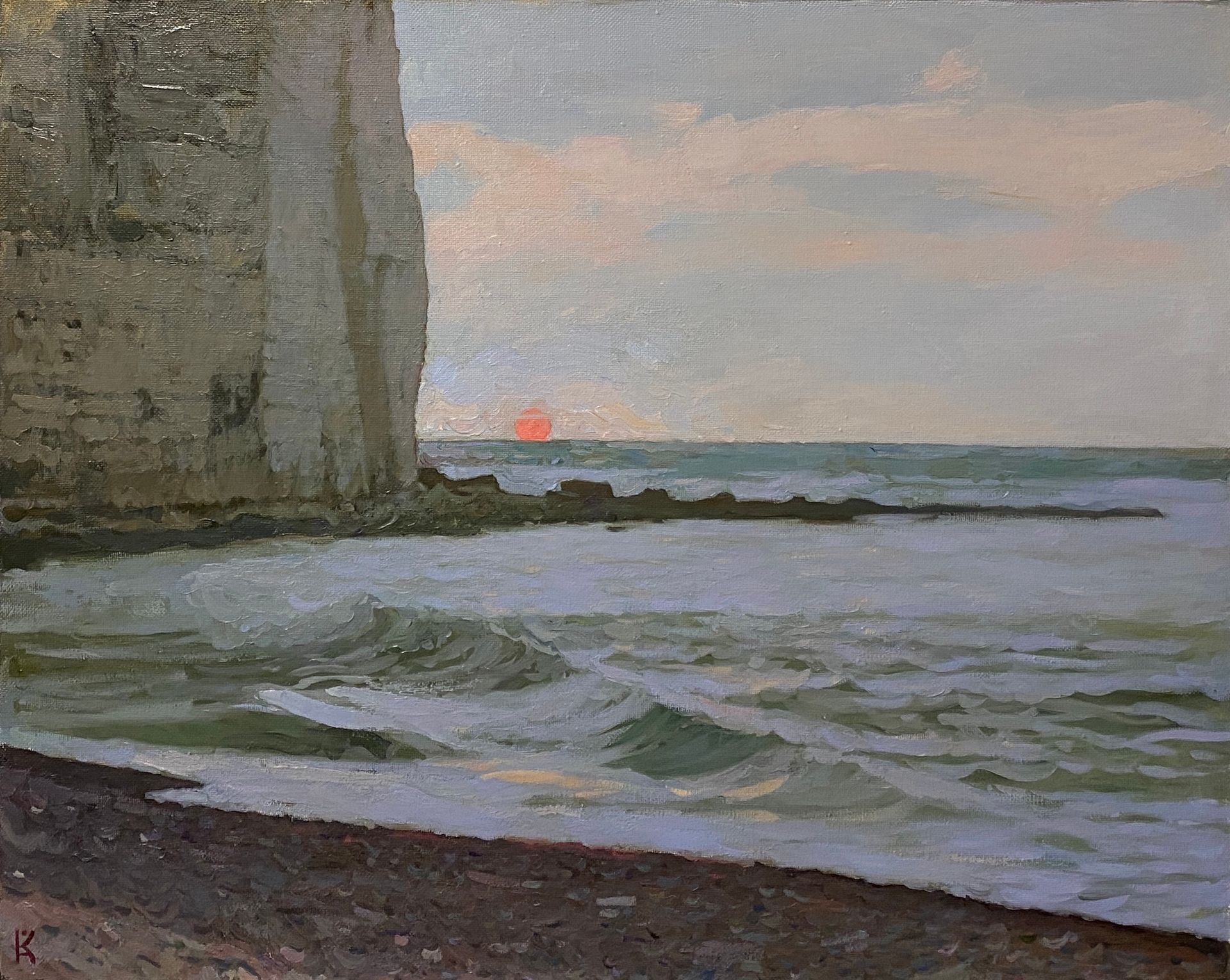 Алексей Кротов (Картина, живопись - 
                  81 x 65 см) Ипорт. На берегу Нормандии