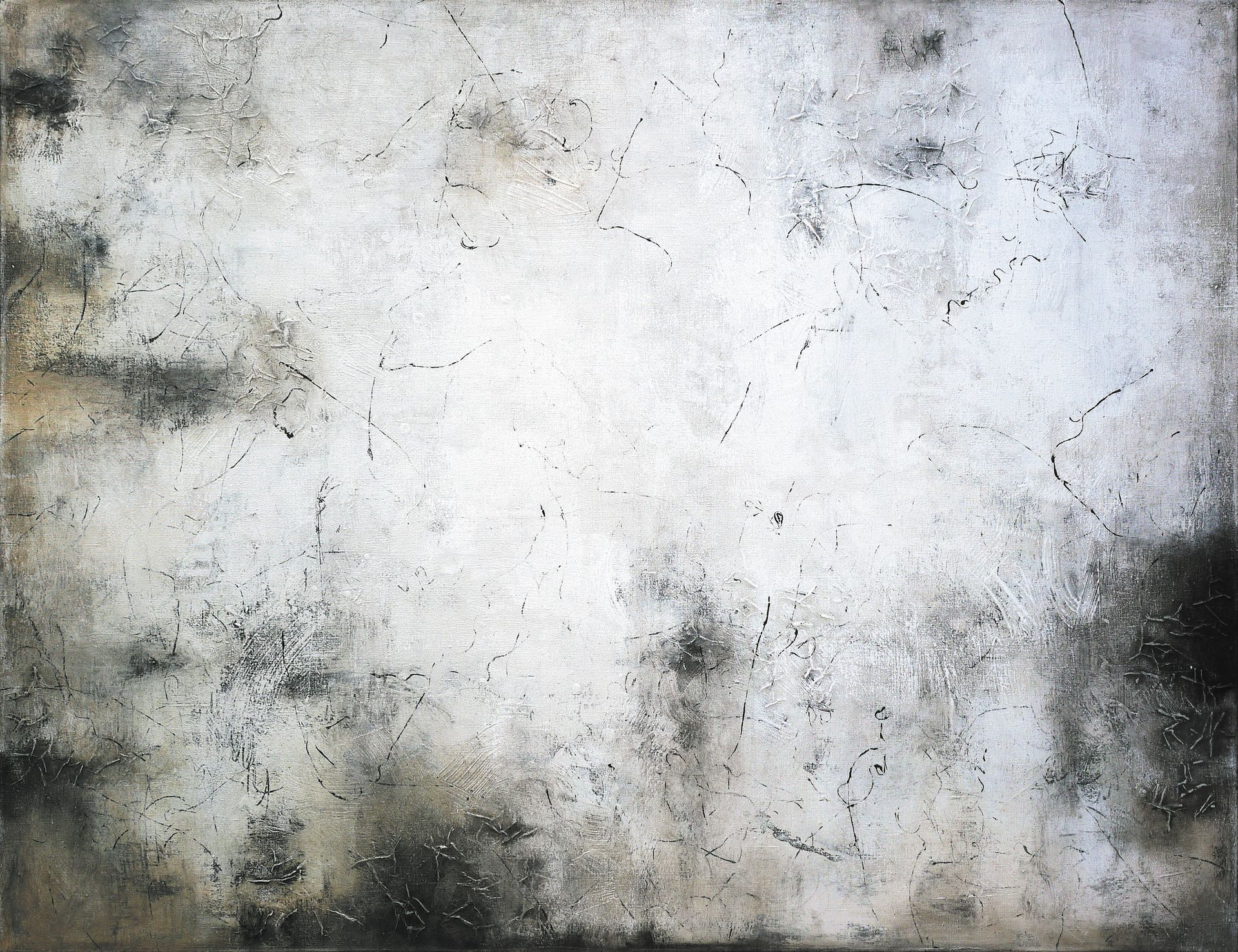 Ольга Рикун (Картина, живопись - 
                  130 x 100 см) Белый шум