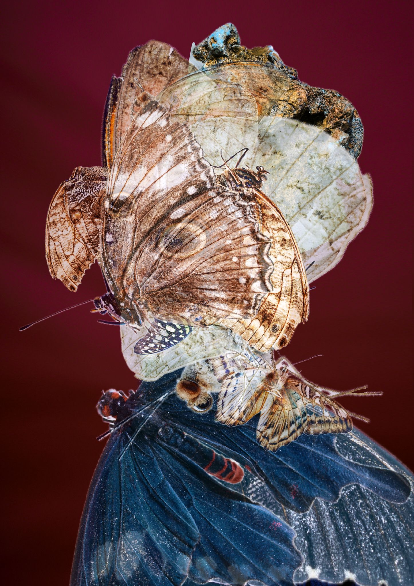 Савелий Харламов (Коллаж / ассамбляж - 
                  48 x 69 см) Реминисценции