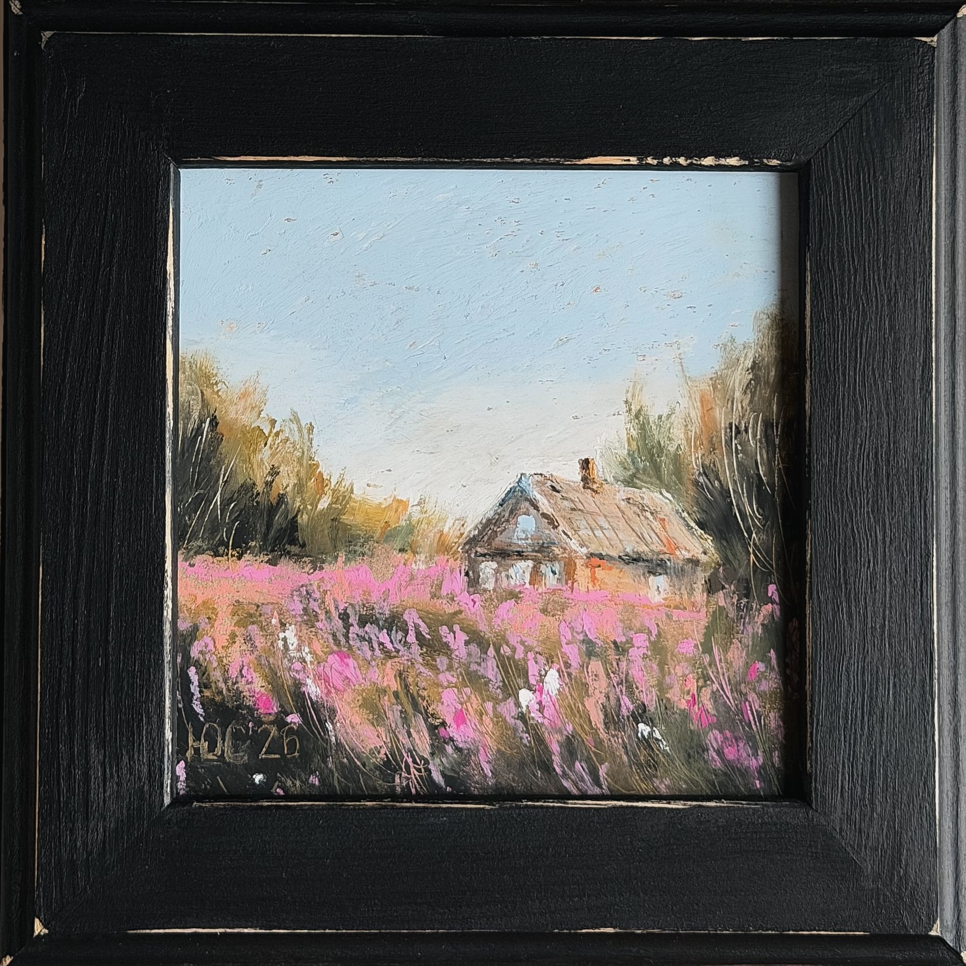 Светлана Юматова (Картина, живопись - 
                  22 x 22 см) Деревенские мотивы